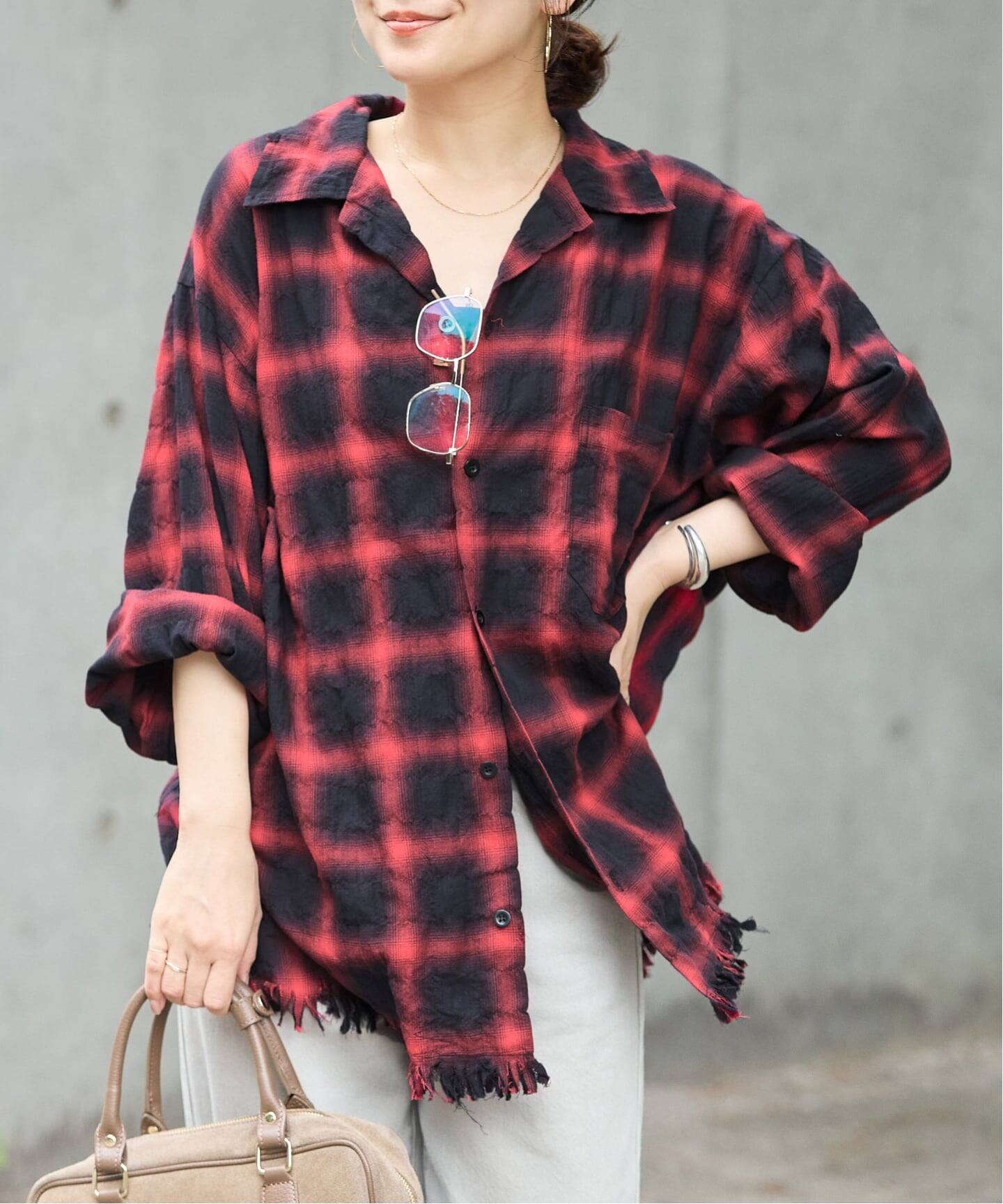 別注【ARMY TWILL/アーミーツイル】CheckedUtilityShirt（シャツ 