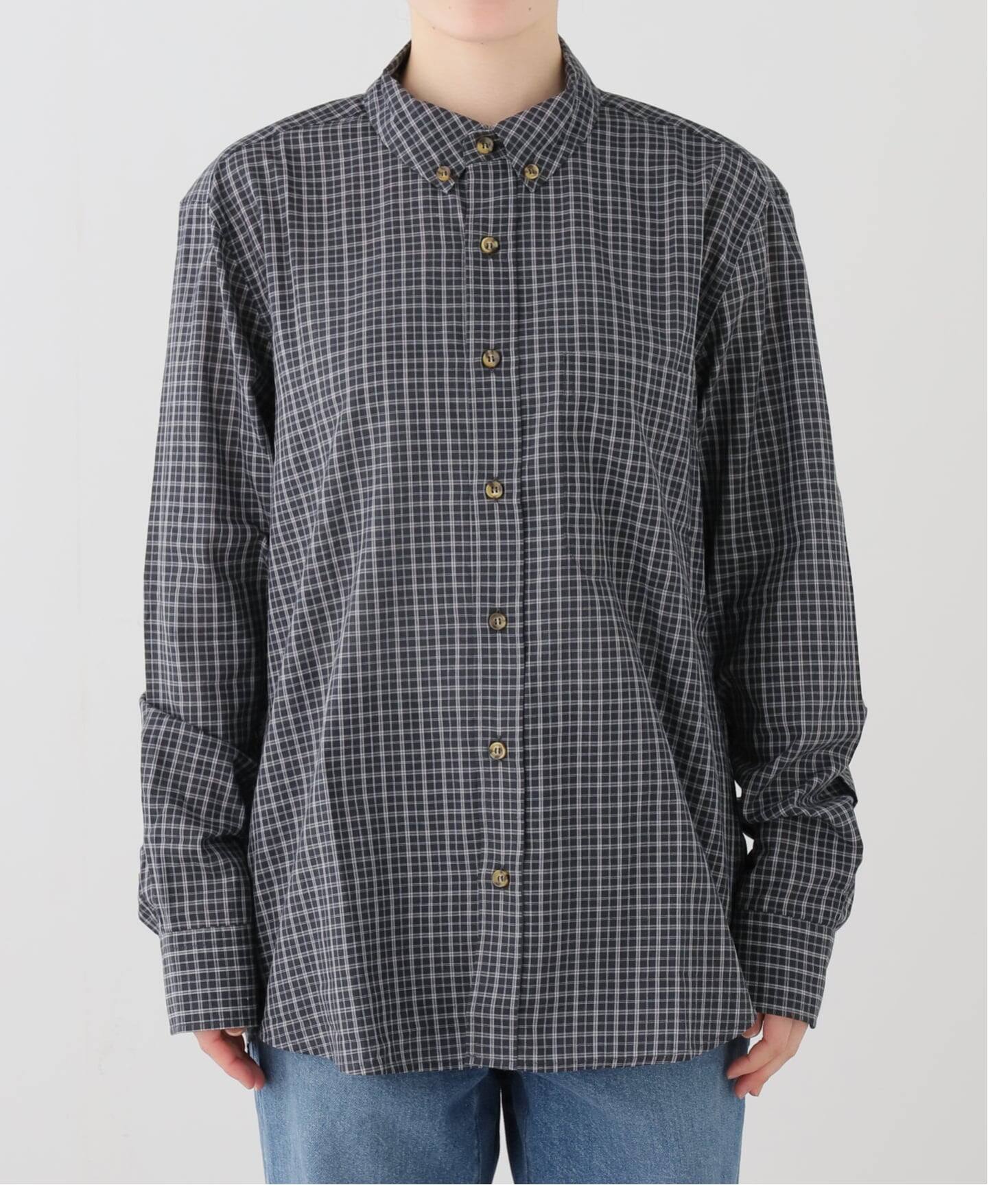 gimaguas ギマガス シャツ ブラウス gimaguas/ギマガス】 JEREMY SHIRT CHECKS GREY（シャツ／ブラウス