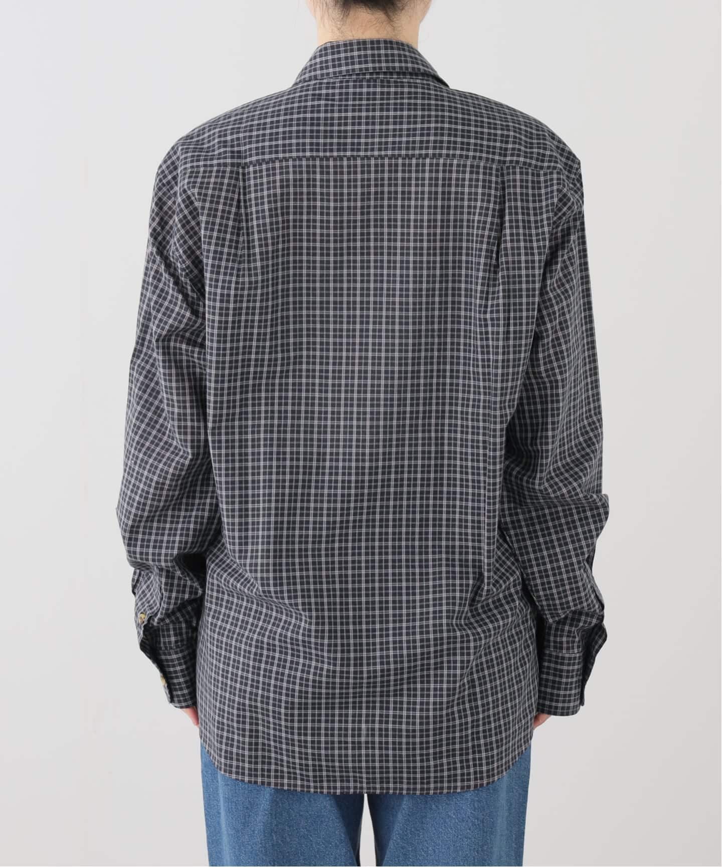 gimaguas/ギマガス】 JEREMY SHIRT CHECKS GREY（シャツ／ブラウス