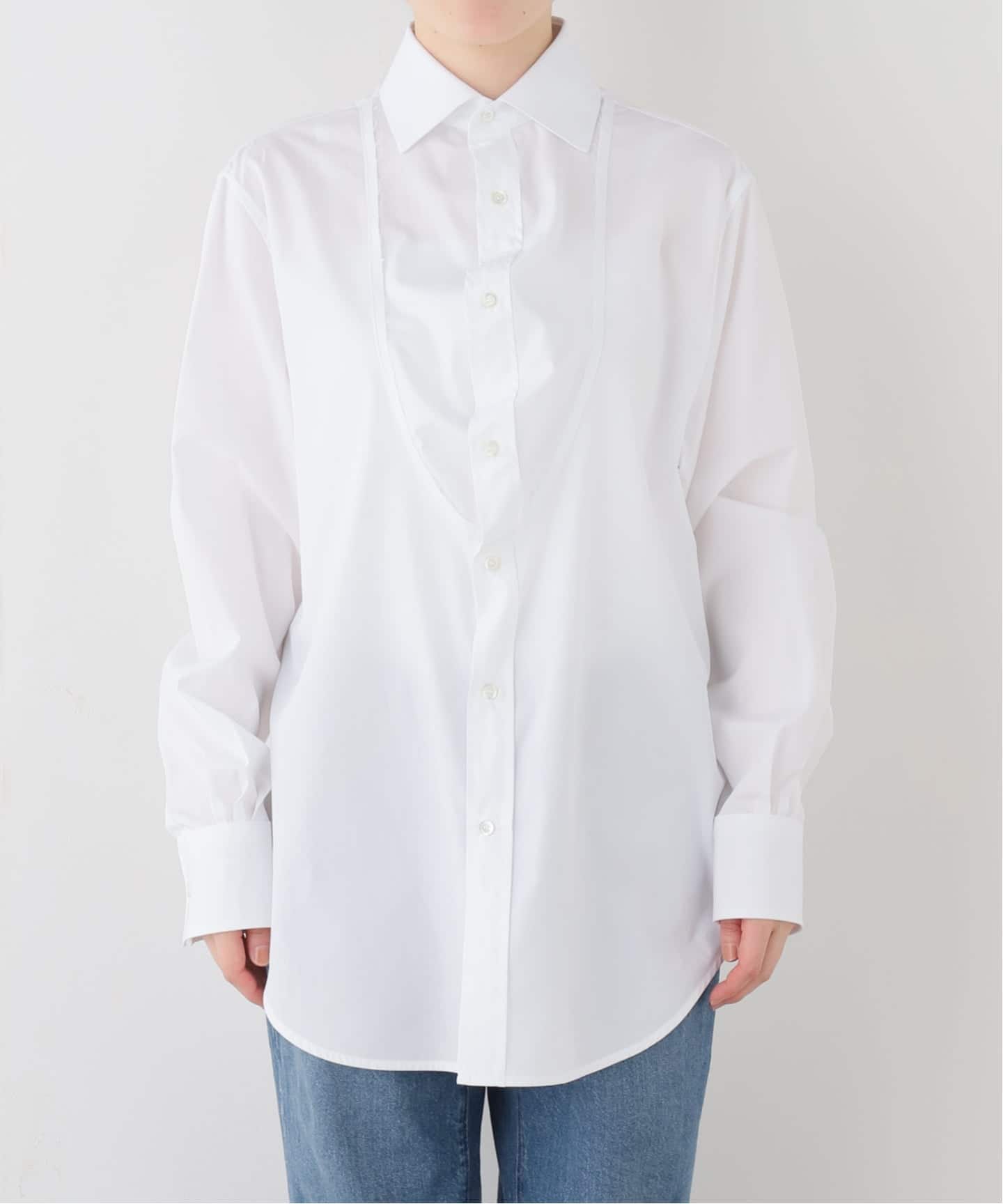 メゾンマルジェラ　ホワイトシャツ ステッチ入り MAISON MARGIELA / メゾン マルジェラ】 long sleeved shirts（シャツ