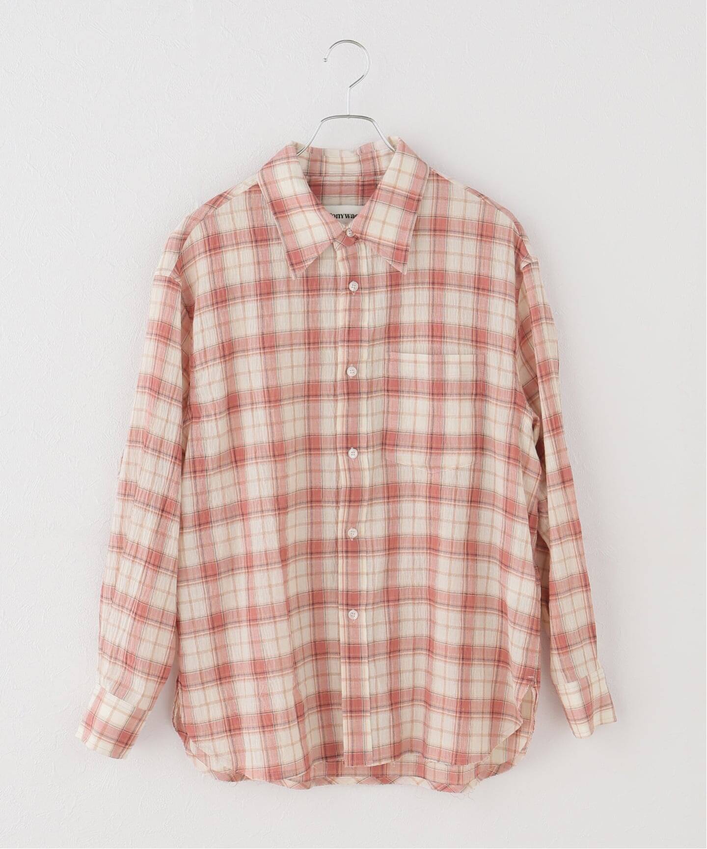 TONYWACK/トニーワック】 RAW-CUT COTTON CHECK SHIRT（シャツ 