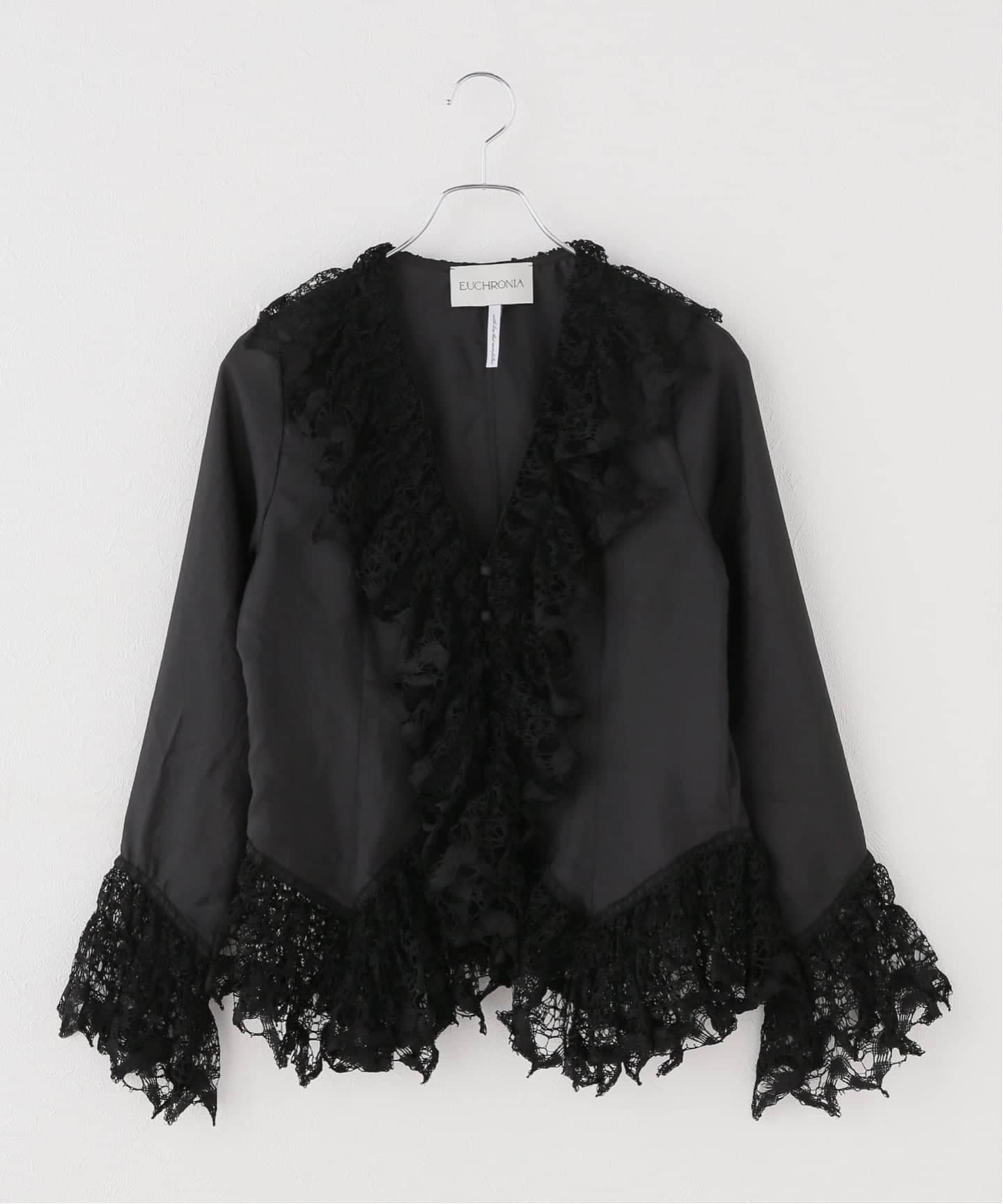 EUCHRONIA/ユークロニア】 Original Torsion lace blouse（シャツ