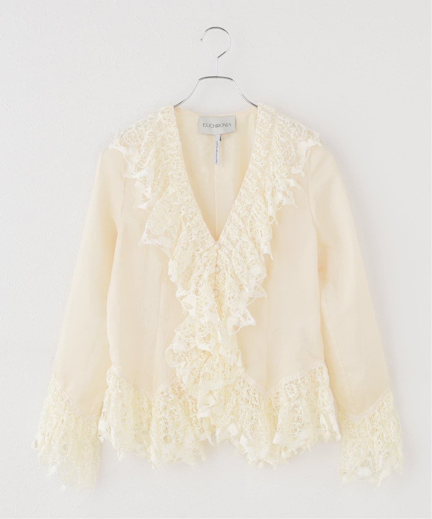 EUCHRONIA/ユークロニア】 Original Torsion lace blouse（シャツ