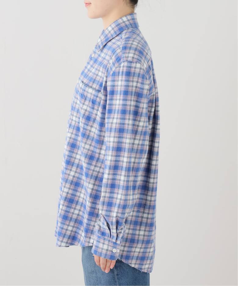HOLIDAY/ホリデイ】CHECK PADDED SHOULDER DAMAGE BIG（シャツ 