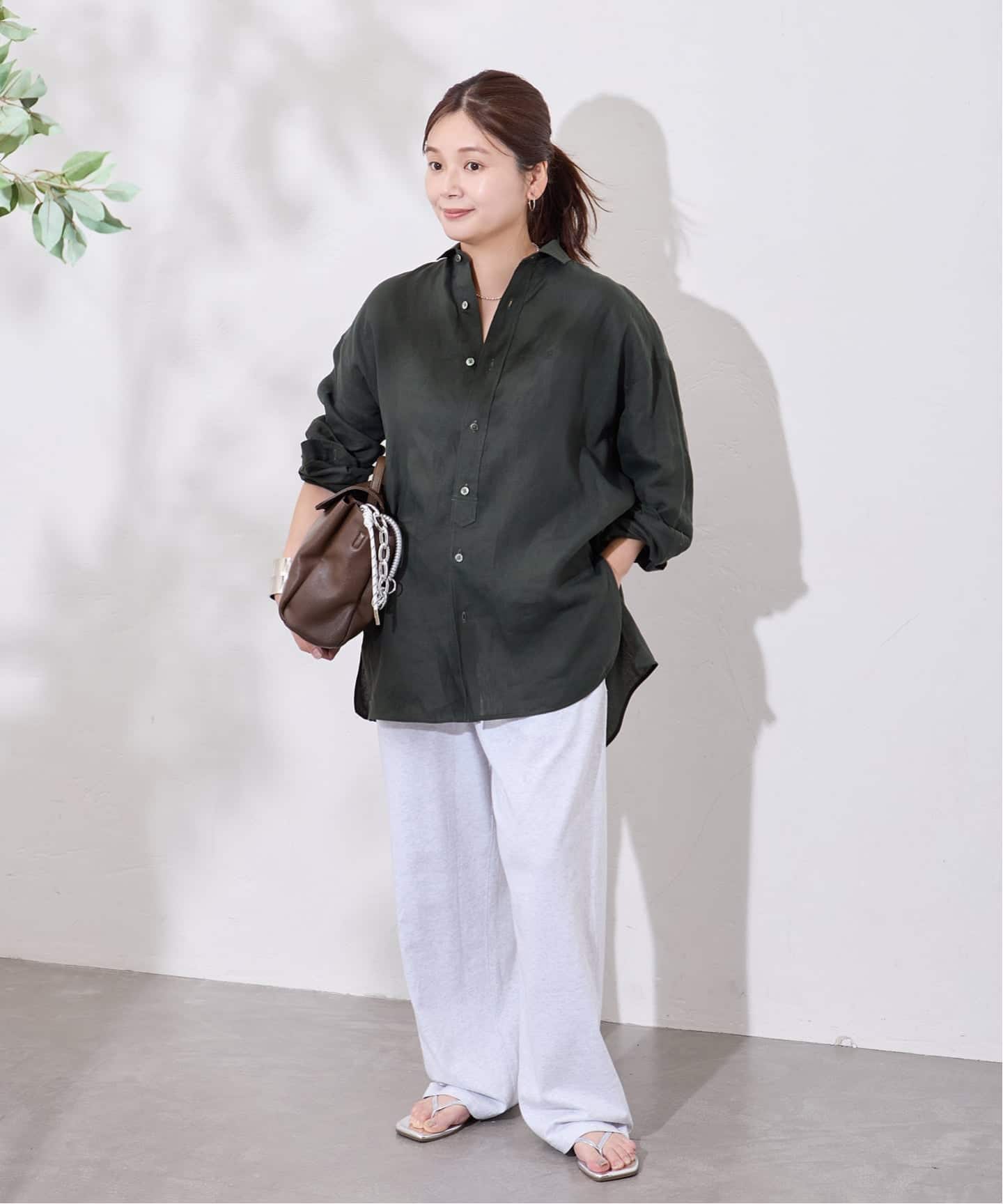 極美品　ティッカ TICCA リネン麻　スクエアビックシャツ ワイド　黒 予約》【TICCA / ティッカ】リネンスクエアビッグシャツ uni（シャツ