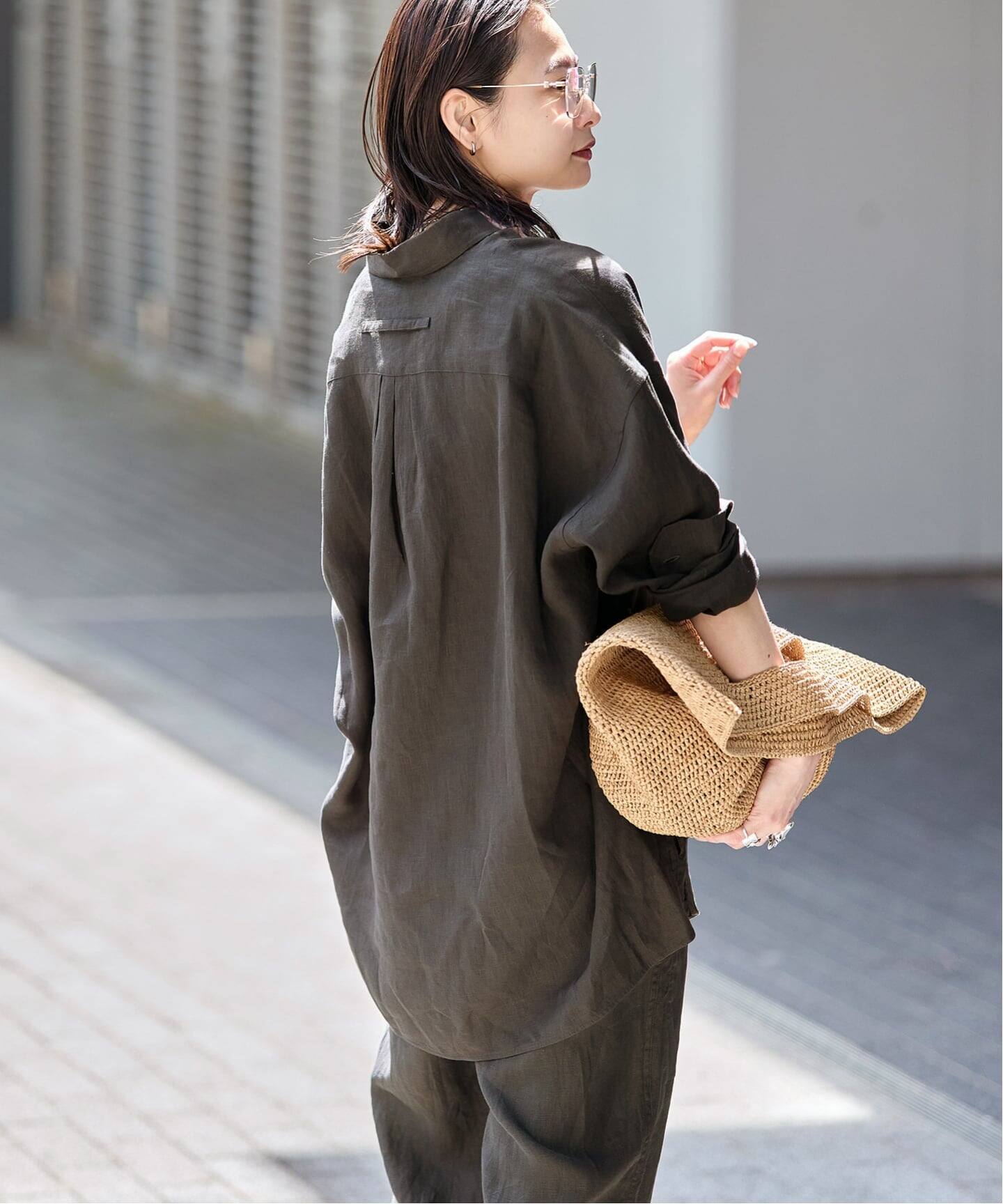 TICCA / ティッカ】リネンスクエアビッグシャツ uni（シャツ／ブラウス