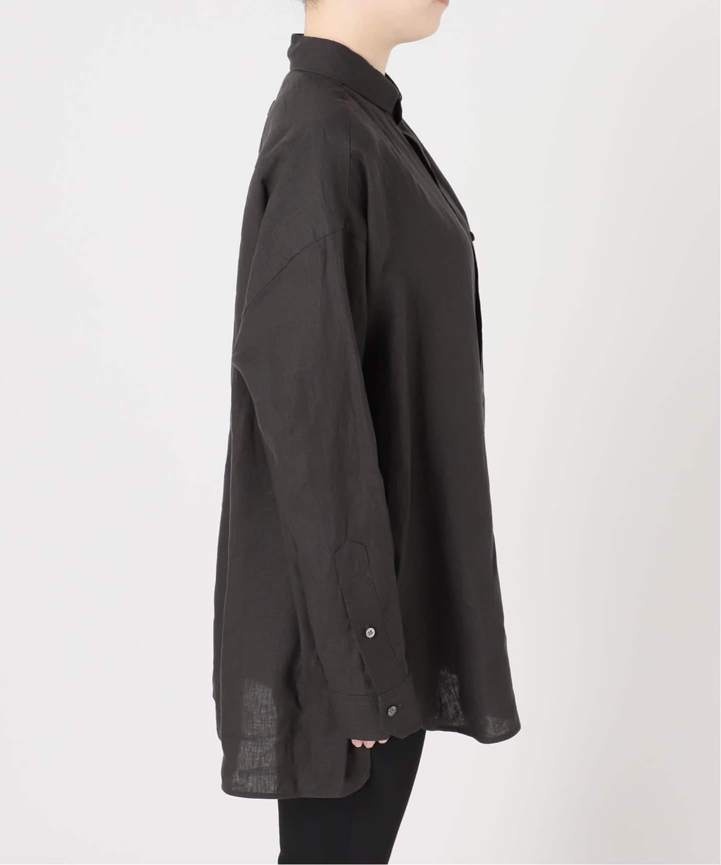 予約》【TICCA / ティッカ】リネンスクエアビッグシャツ uni（シャツ