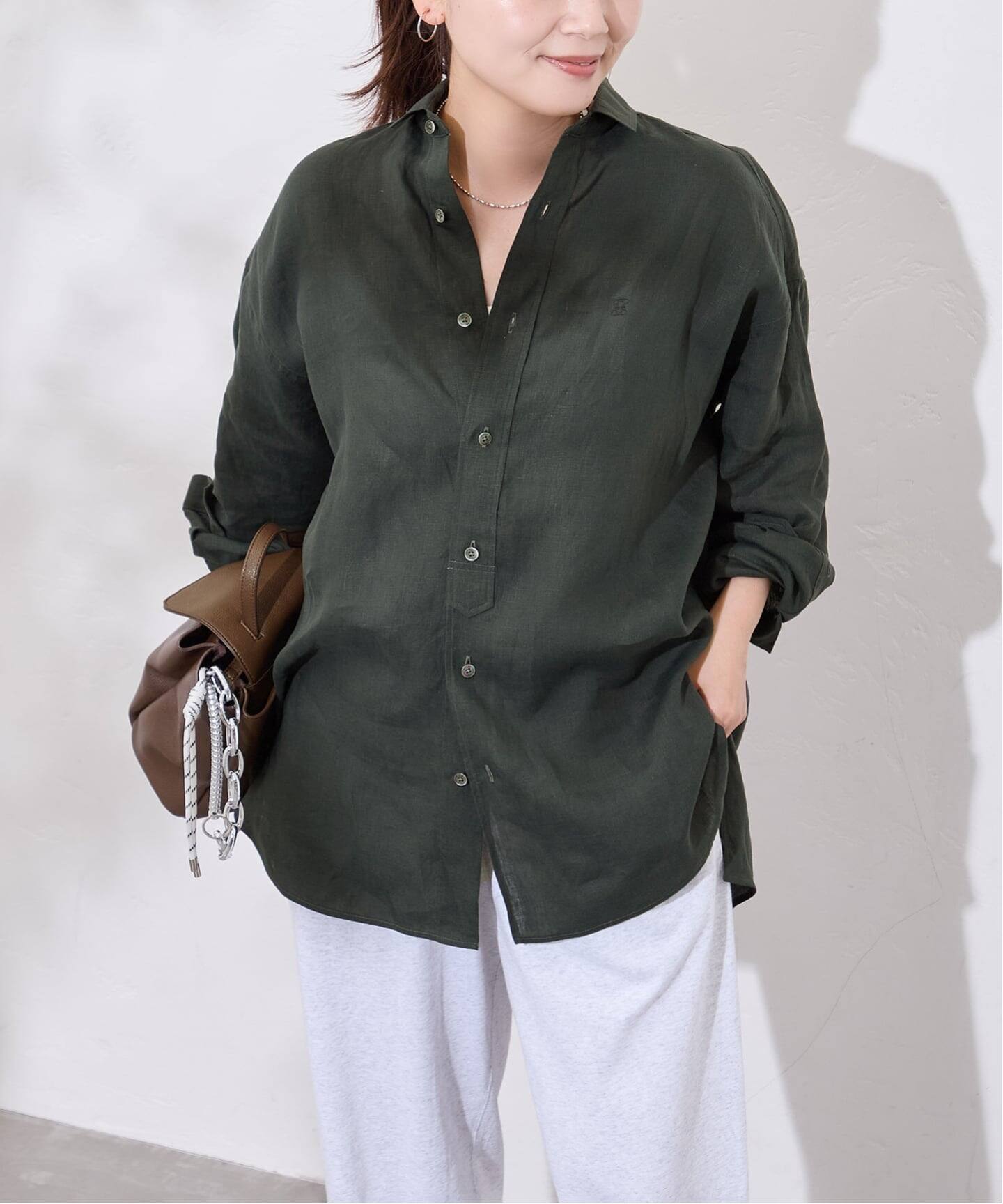 TICCA / ティッカ】リネンスクエアビッグシャツ uni（シャツ／ブラウス 