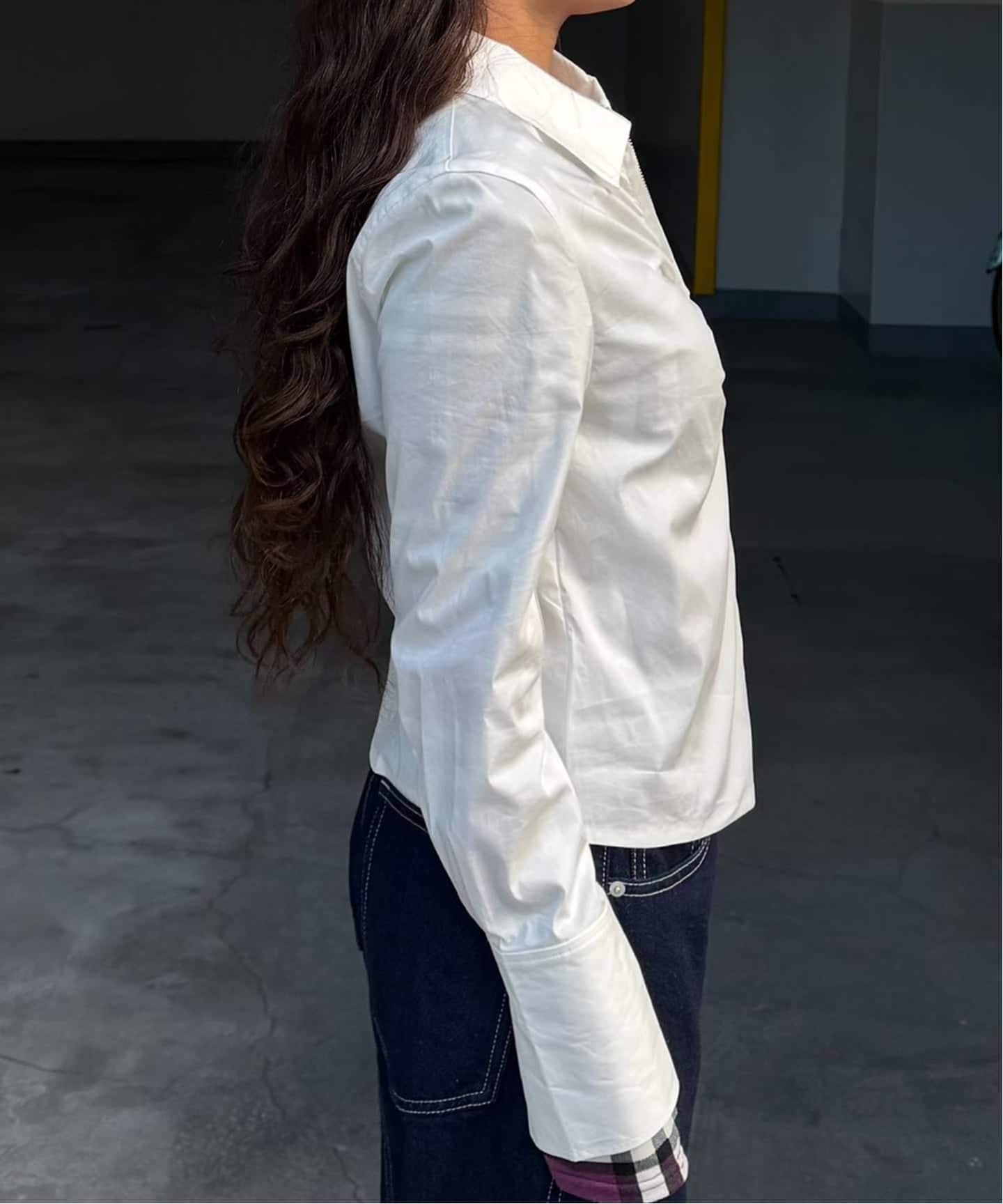 予約》フロントジップギャザーシャツ（シャツ／ブラウス）｜Oriens