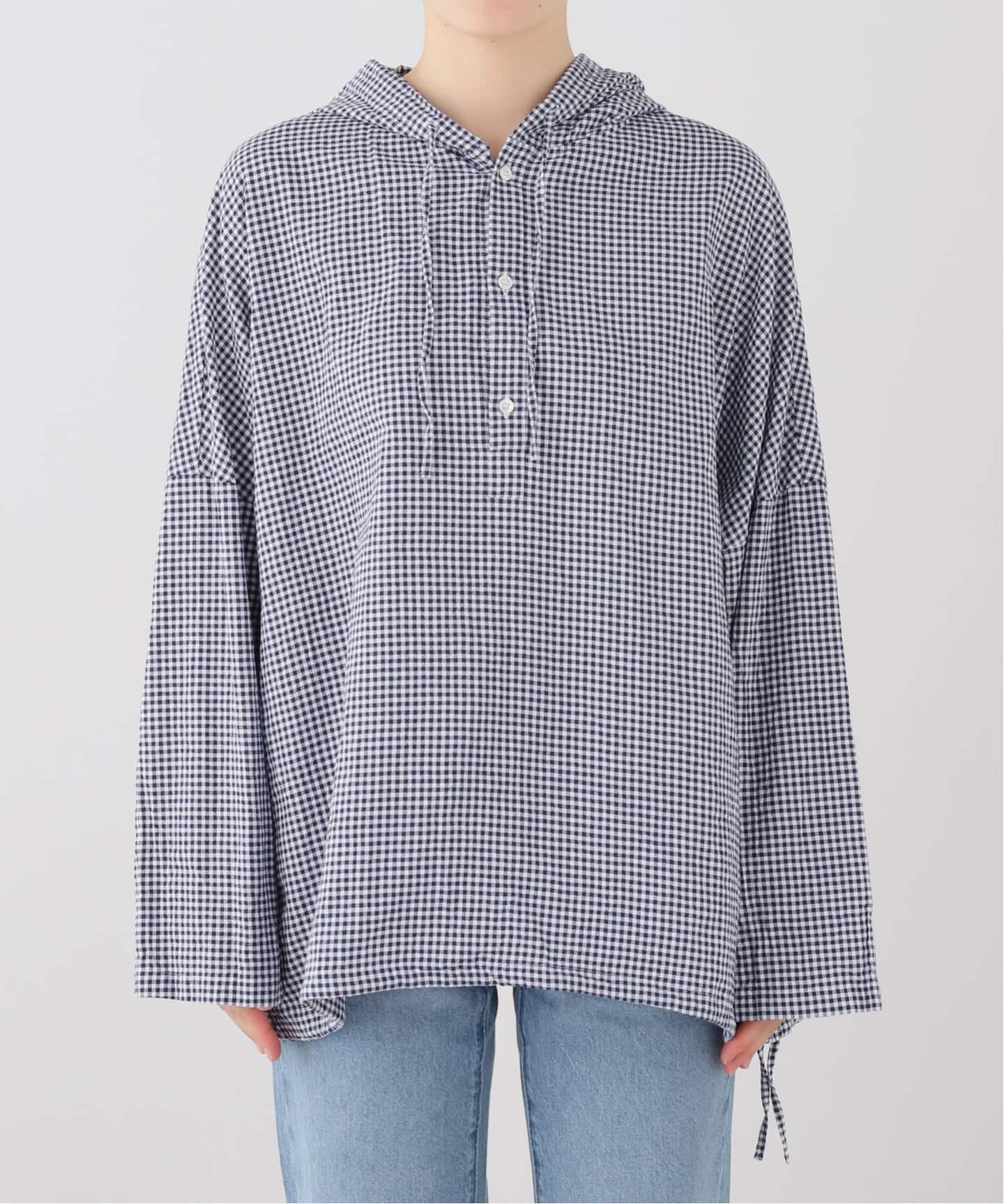 journal standard luxe HTS ストライプフードシャツ OX フードシャツ（シャツ／ブラウス）｜journal standard luxe