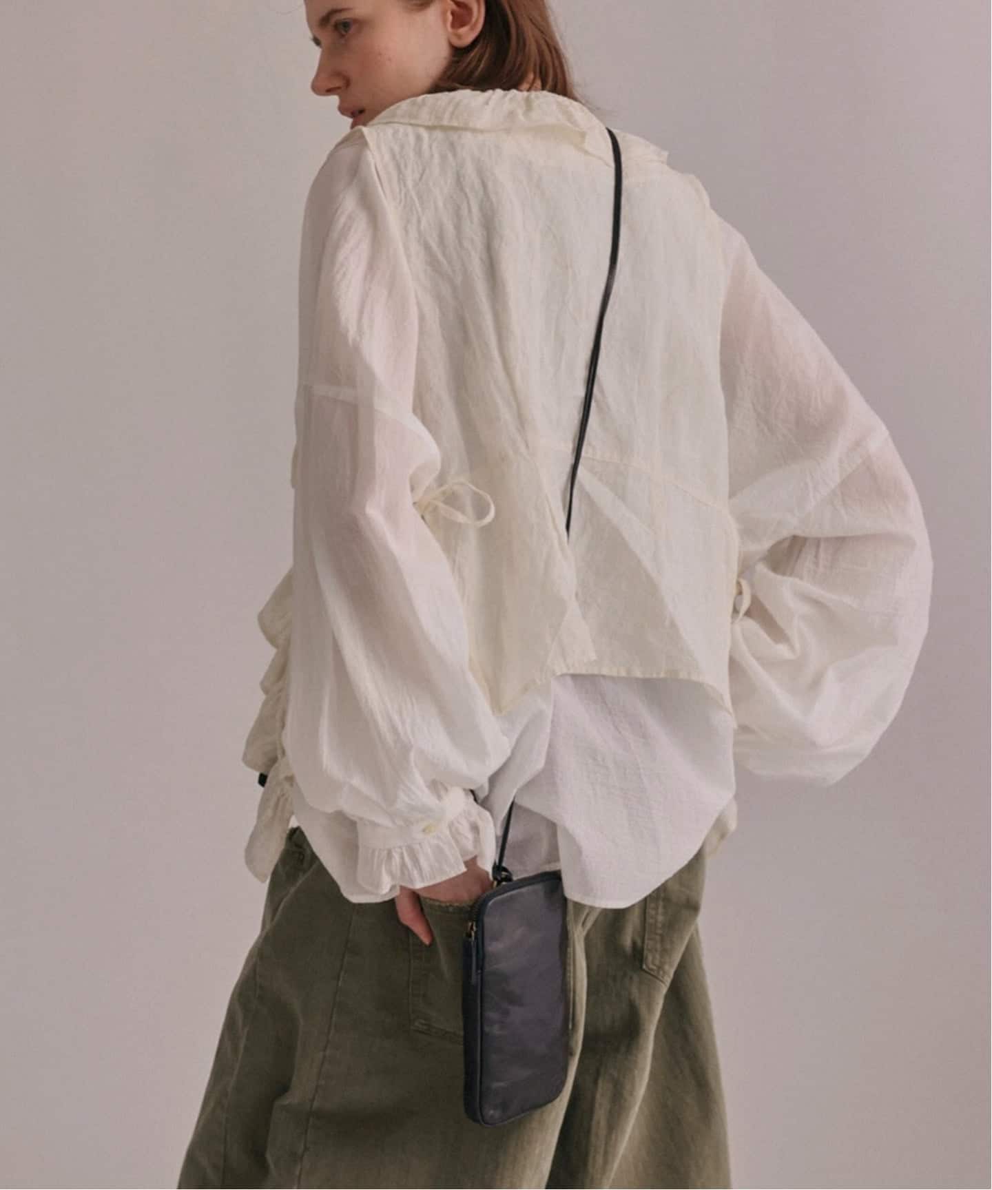 リネンワッシャー フリルジレ（シャツ／ブラウス）｜journal standard