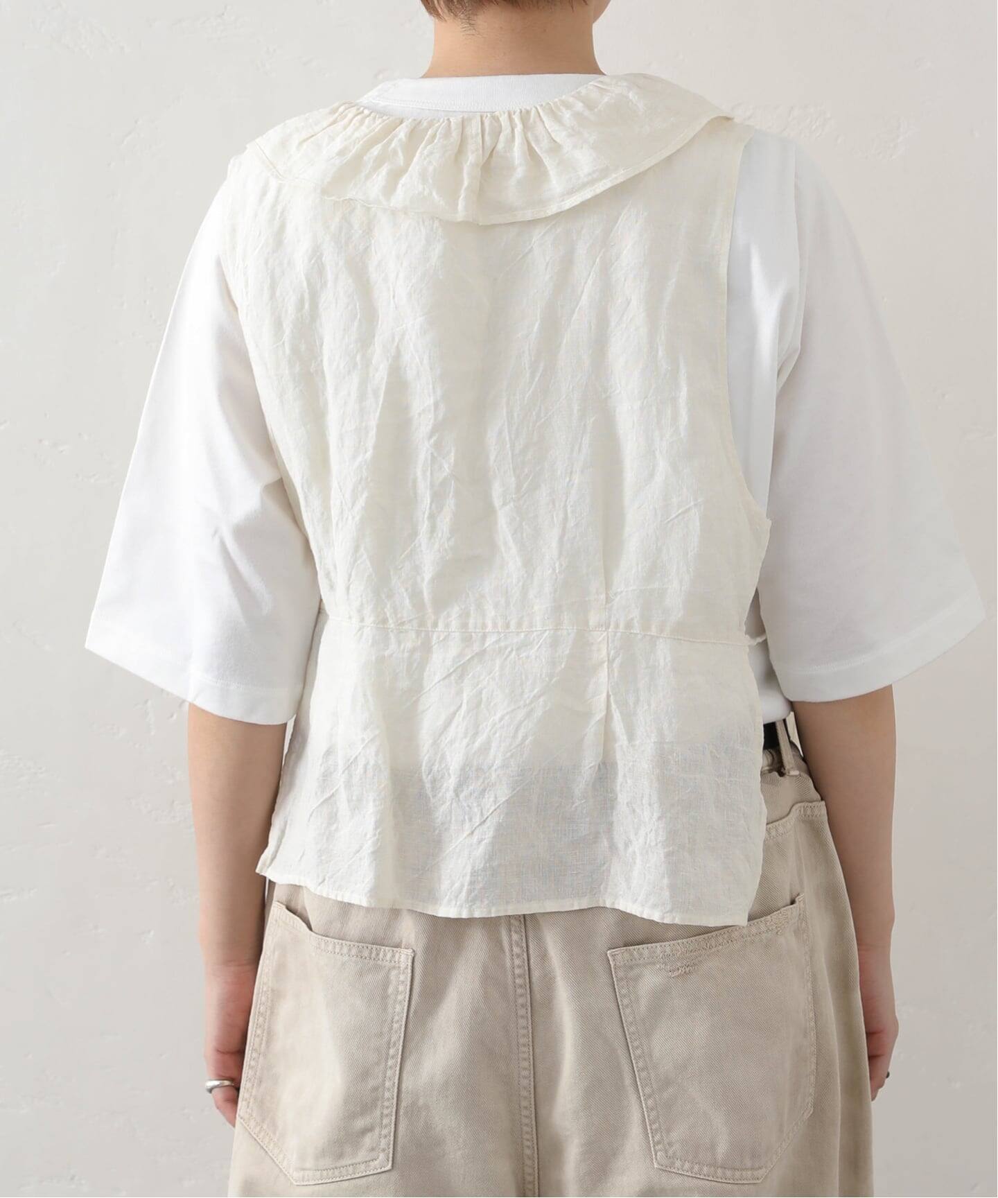 リネンワッシャー フリルジレ（シャツ／ブラウス）｜journal standard