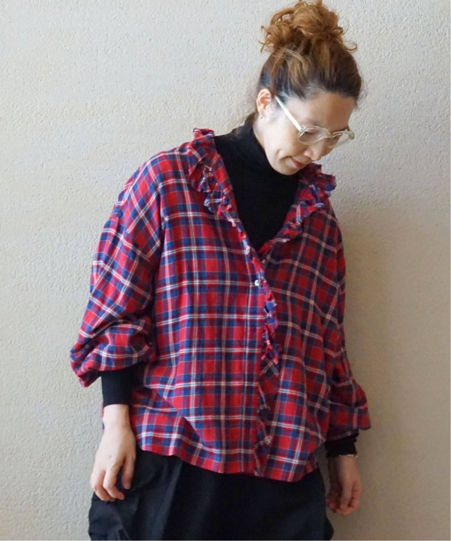 チェック フリルブラウス（シャツ／ブラウス）｜journal standard luxe