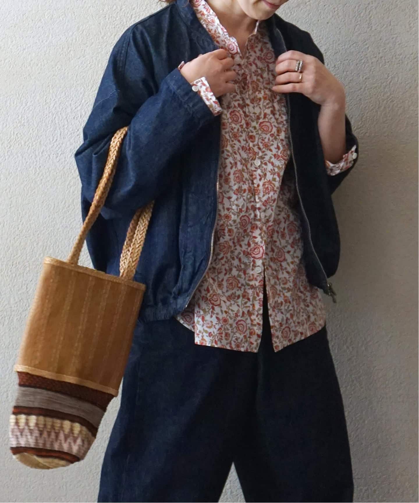 ボイルフラワー スタンドカラーシャツ（シャツ／ブラウス）｜journal