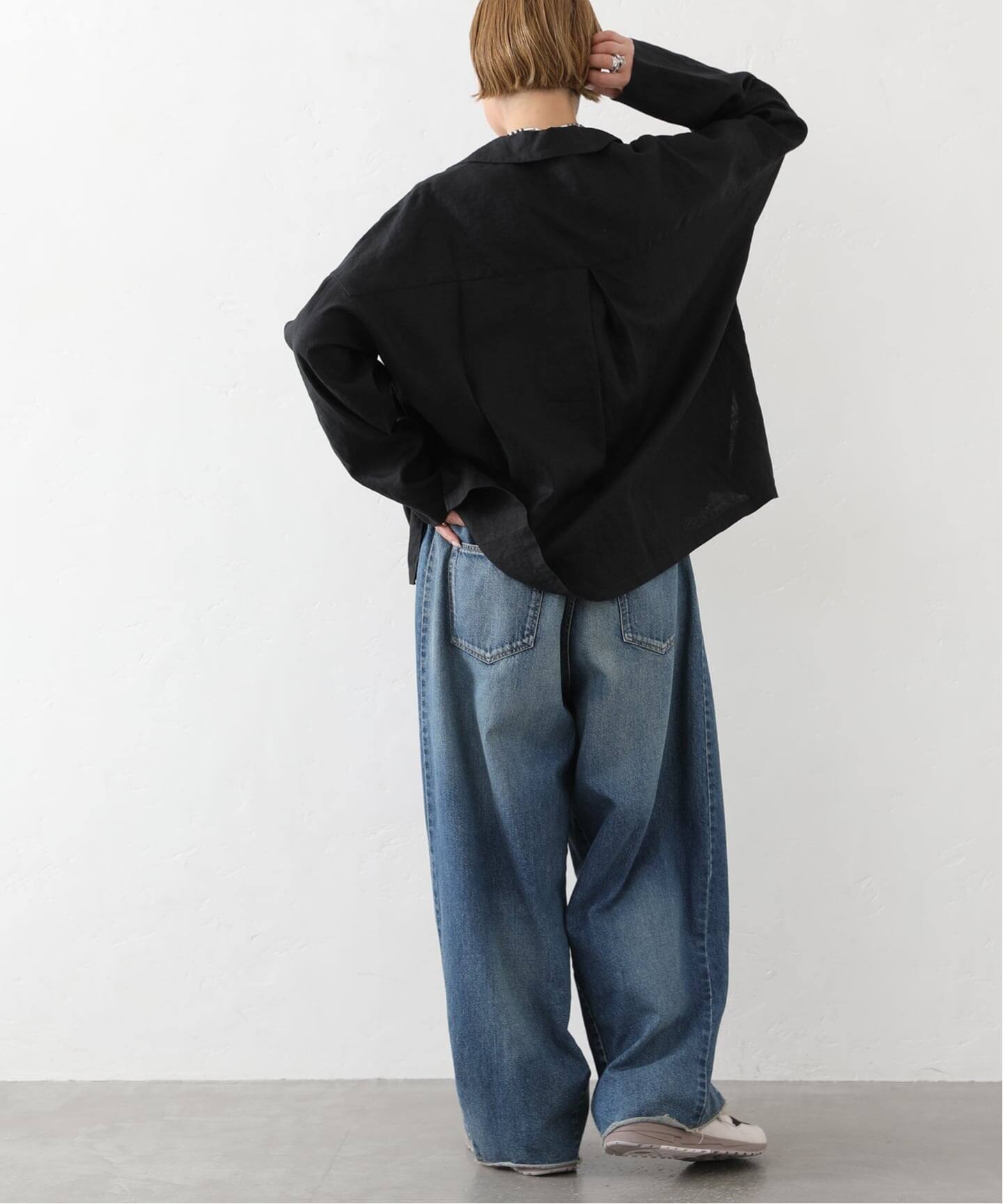 リネンワッシャー スキッパーシャツ（シャツ／ブラウス）｜journal