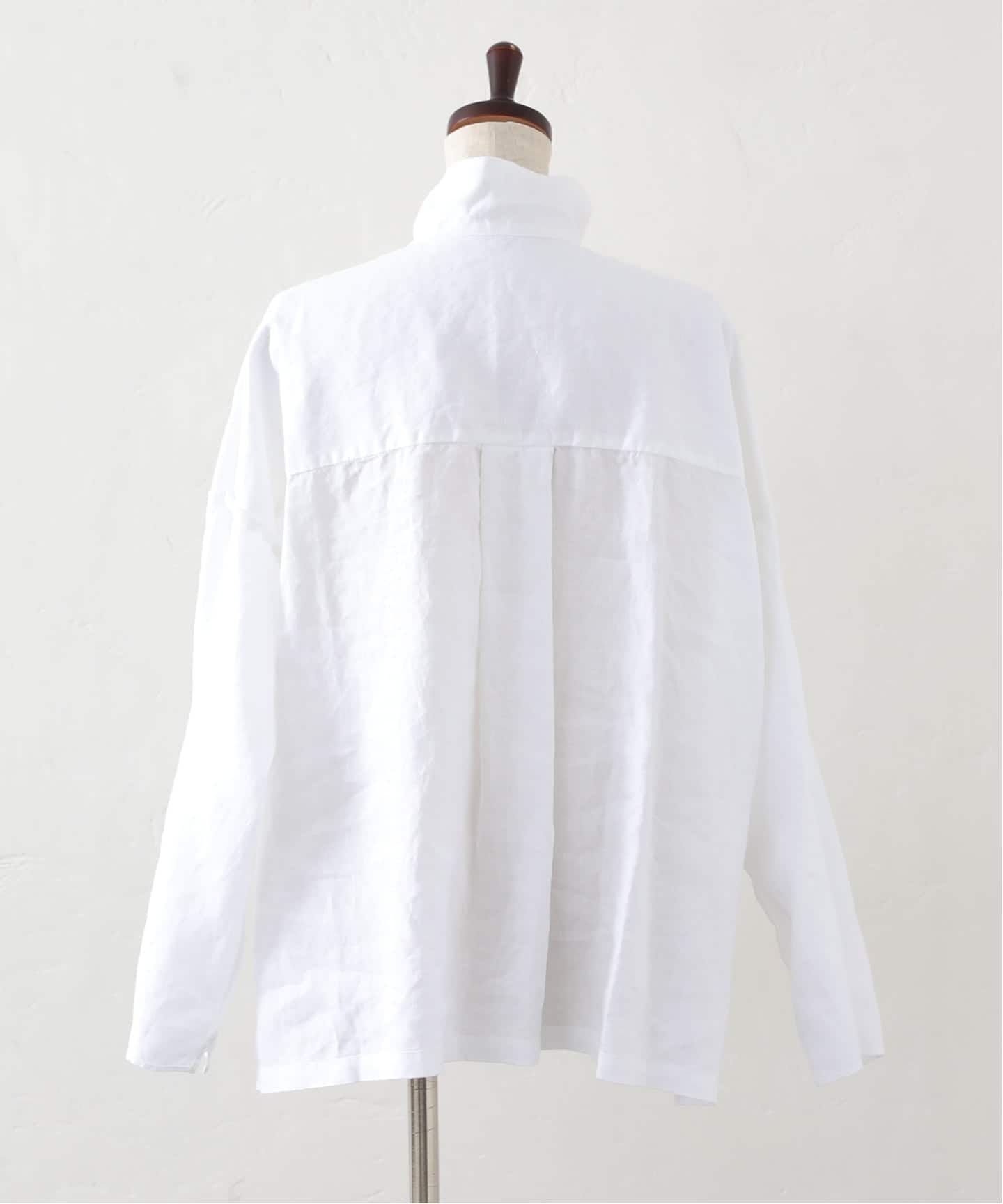 予約》リネンワッシャー スキッパーシャツ（シャツ／ブラウス