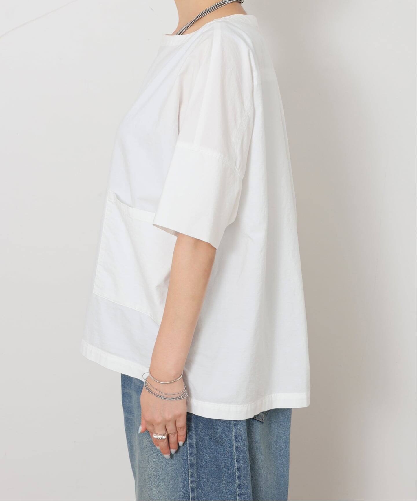 今季journal standard luxeブロードワッシャー プルブラウス白 ブロードワッシャー プルブラウス（シャツ／ブラウス）｜journal