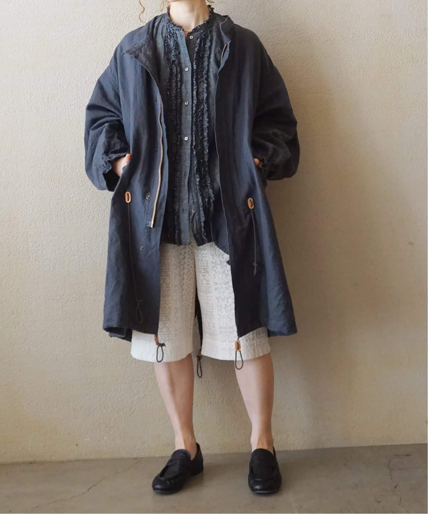 追加予約》CLシャンブレー フリルブラウス（シャツ／ブラウス