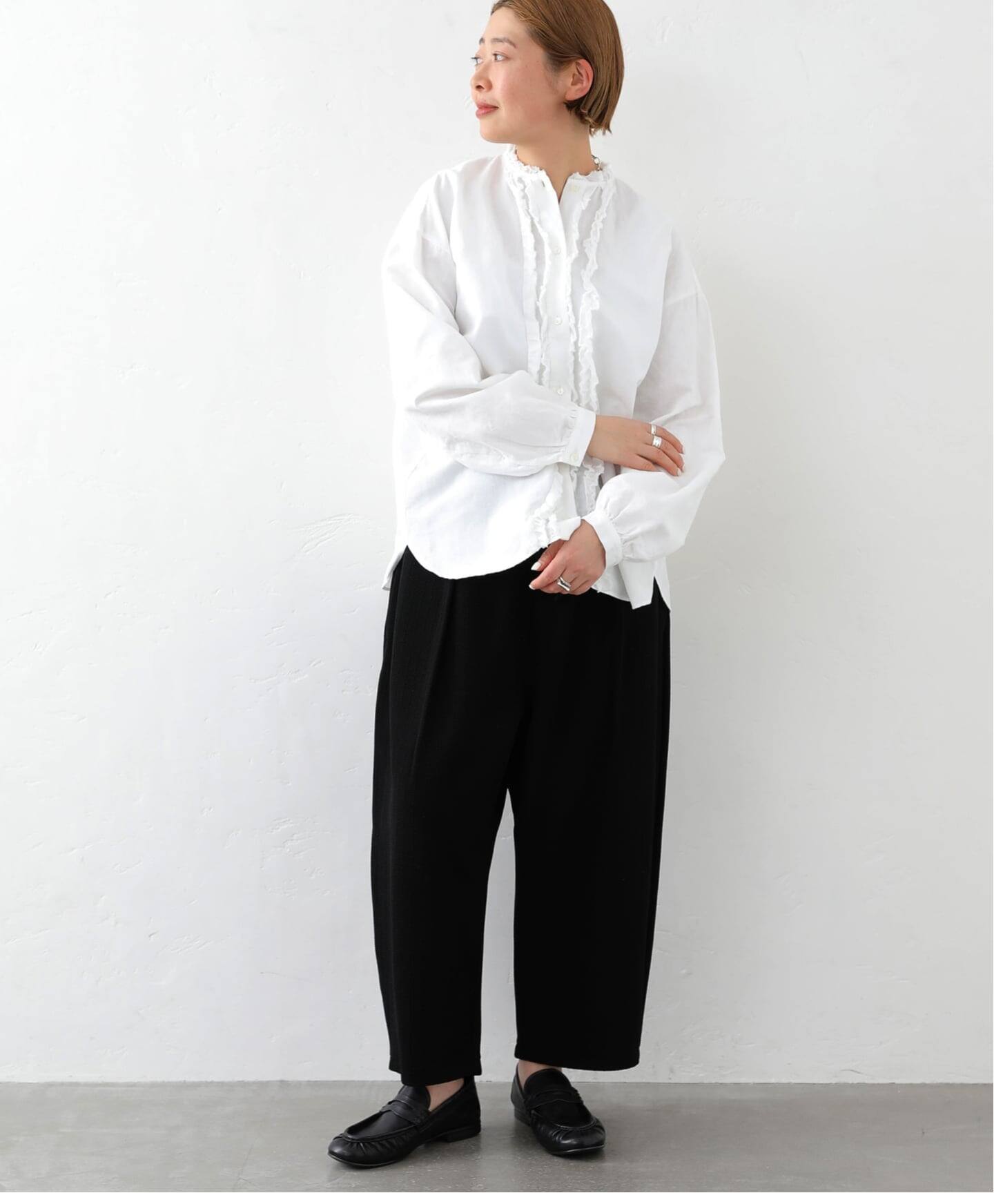 追加予約》CLシャンブレー フリルブラウス（シャツ／ブラウス