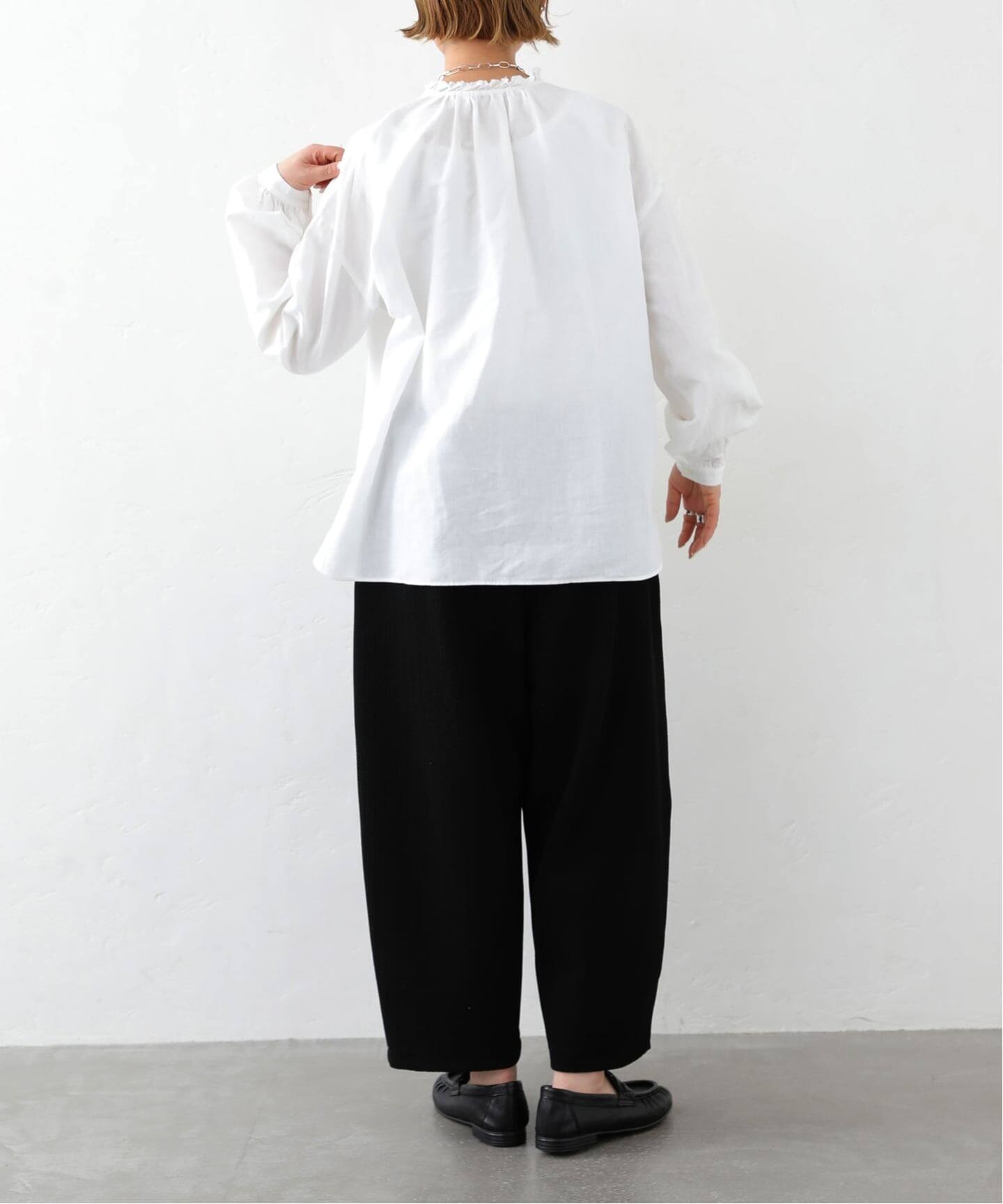 追加予約》CLシャンブレー フリルブラウス（シャツ／ブラウス