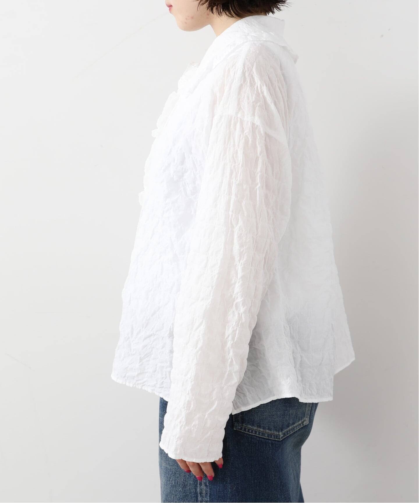 journal standard luxe ローンフリルシャツ シャーリングローン フリルブラウス（シャツ／ブラウス）｜journal