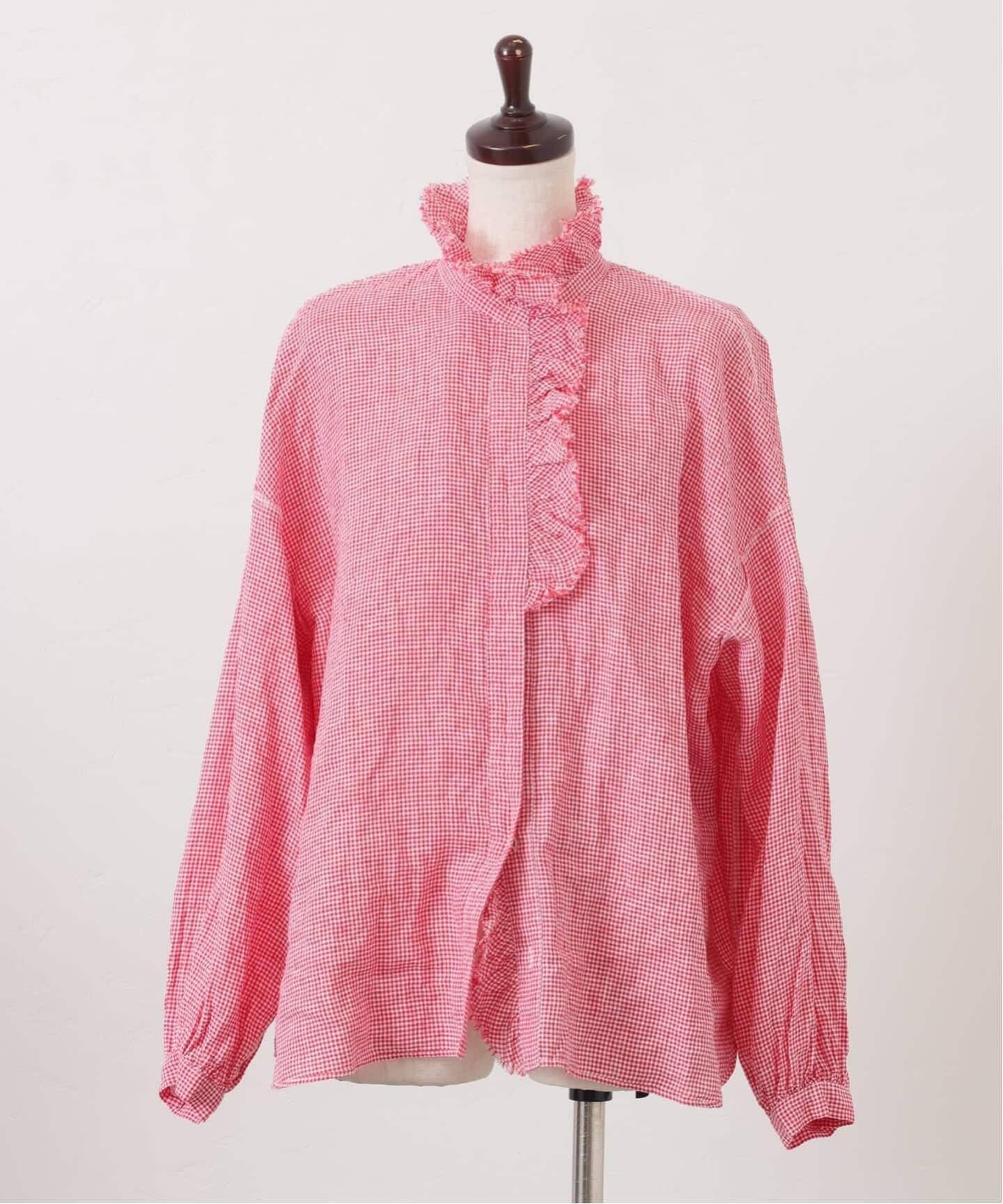追加》Tabbyリネン フリルブラウス（060）（シャツ／ブラウス 