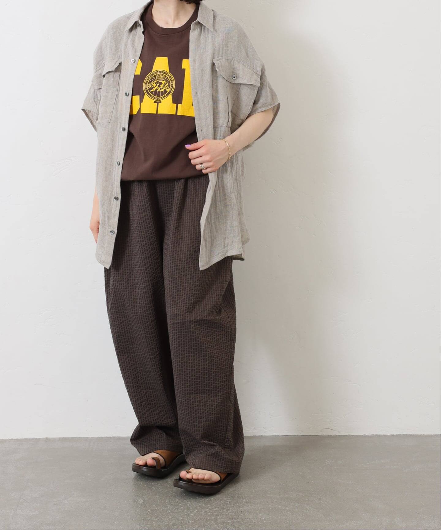 リネンガーゼ ミリタリーシャツ（シャツ／ブラウス）｜journal