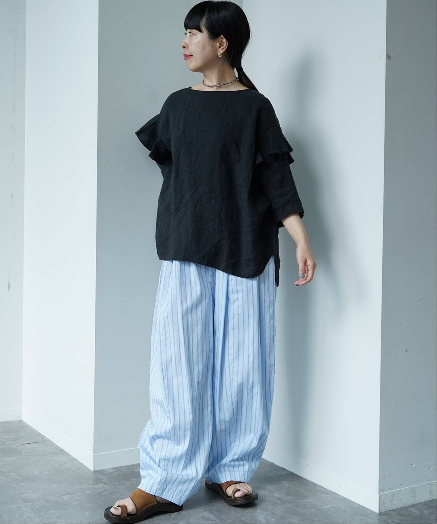 60リネン スリーブフリルプル（シャツ／ブラウス）｜journal standard