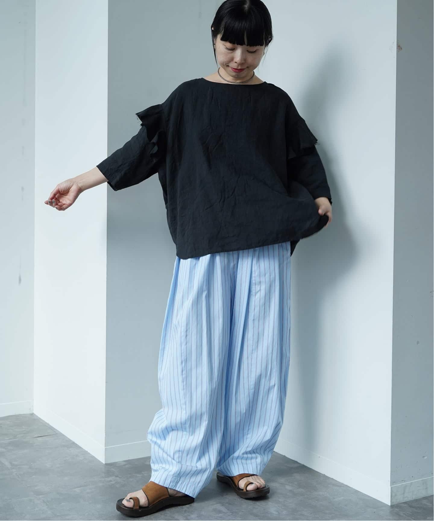 60リネン スリーブフリルプル（シャツ／ブラウス）｜journal standard