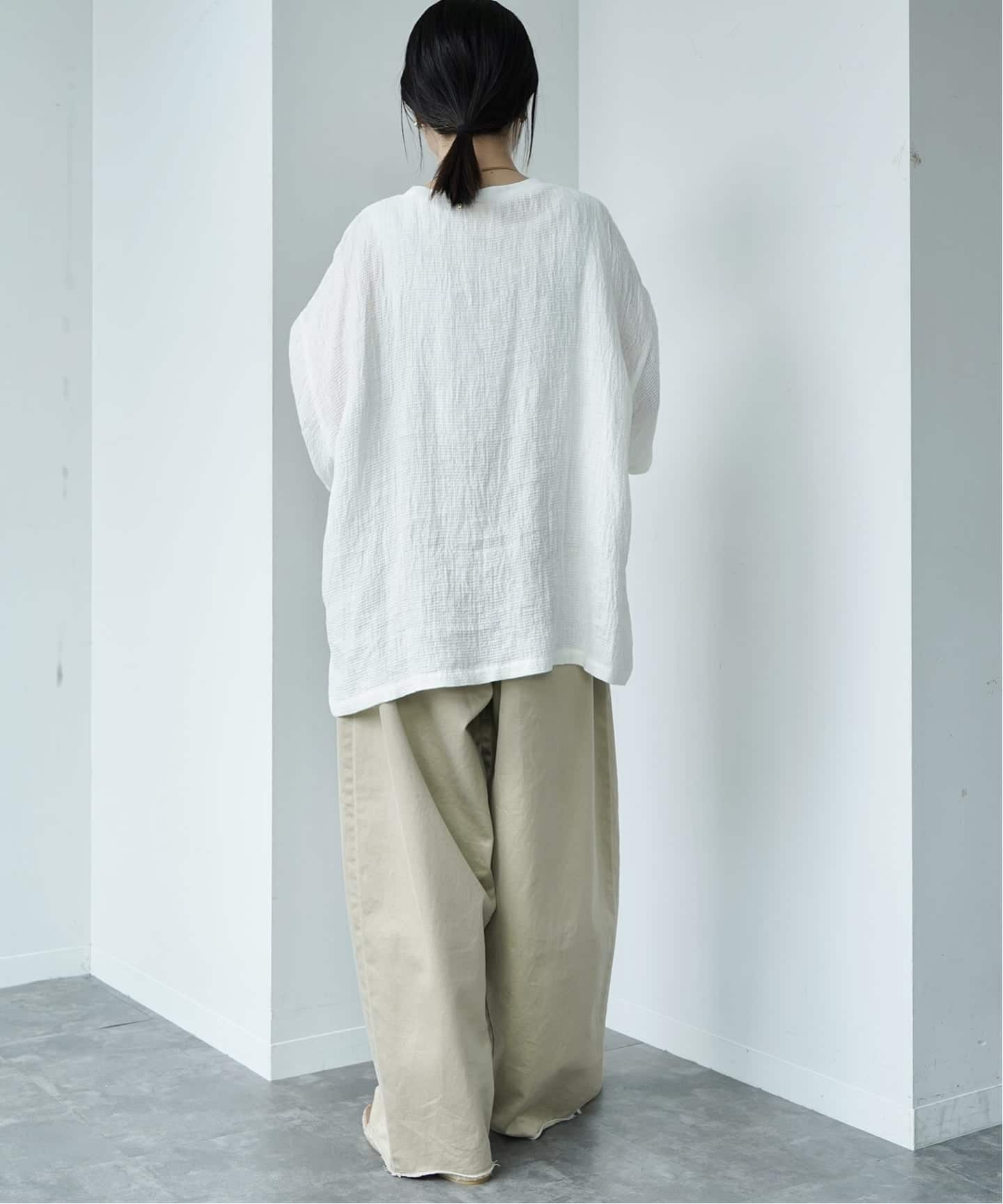 リネンワッフル crewpull（シャツ／ブラウス）｜journal standard luxe