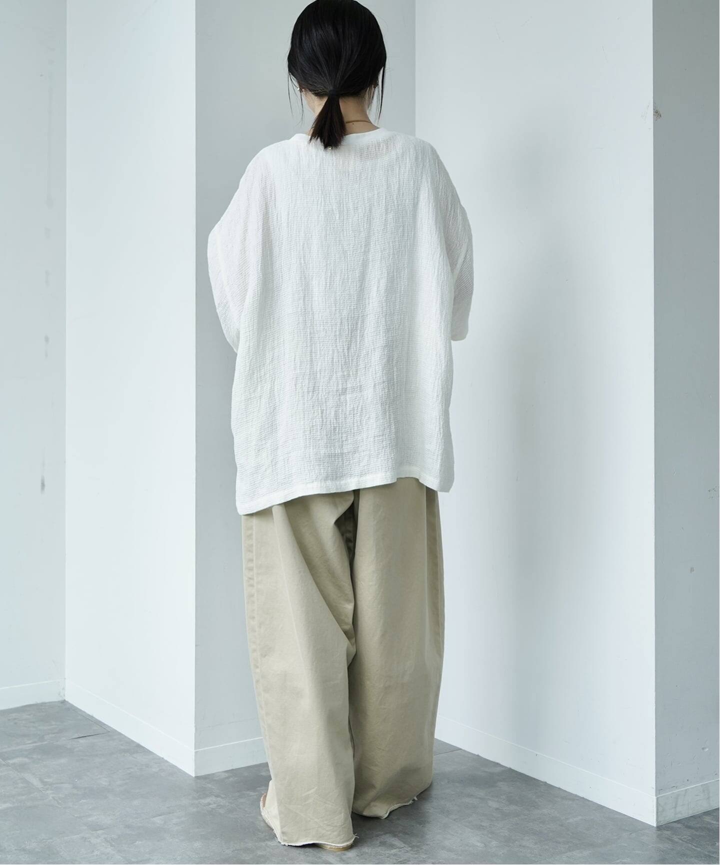 リネンワッフル crewpull（シャツ／ブラウス）｜journal standard luxe 