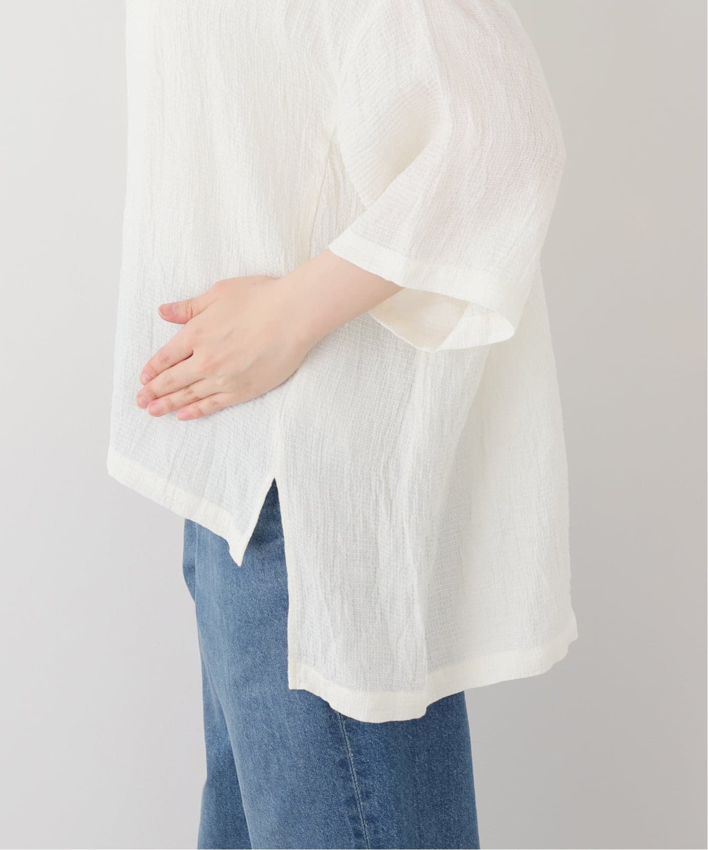 リネンワッフル crewpull（シャツ／ブラウス）｜journal standard luxe