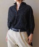 ドットプリントプルオーバーブラウス