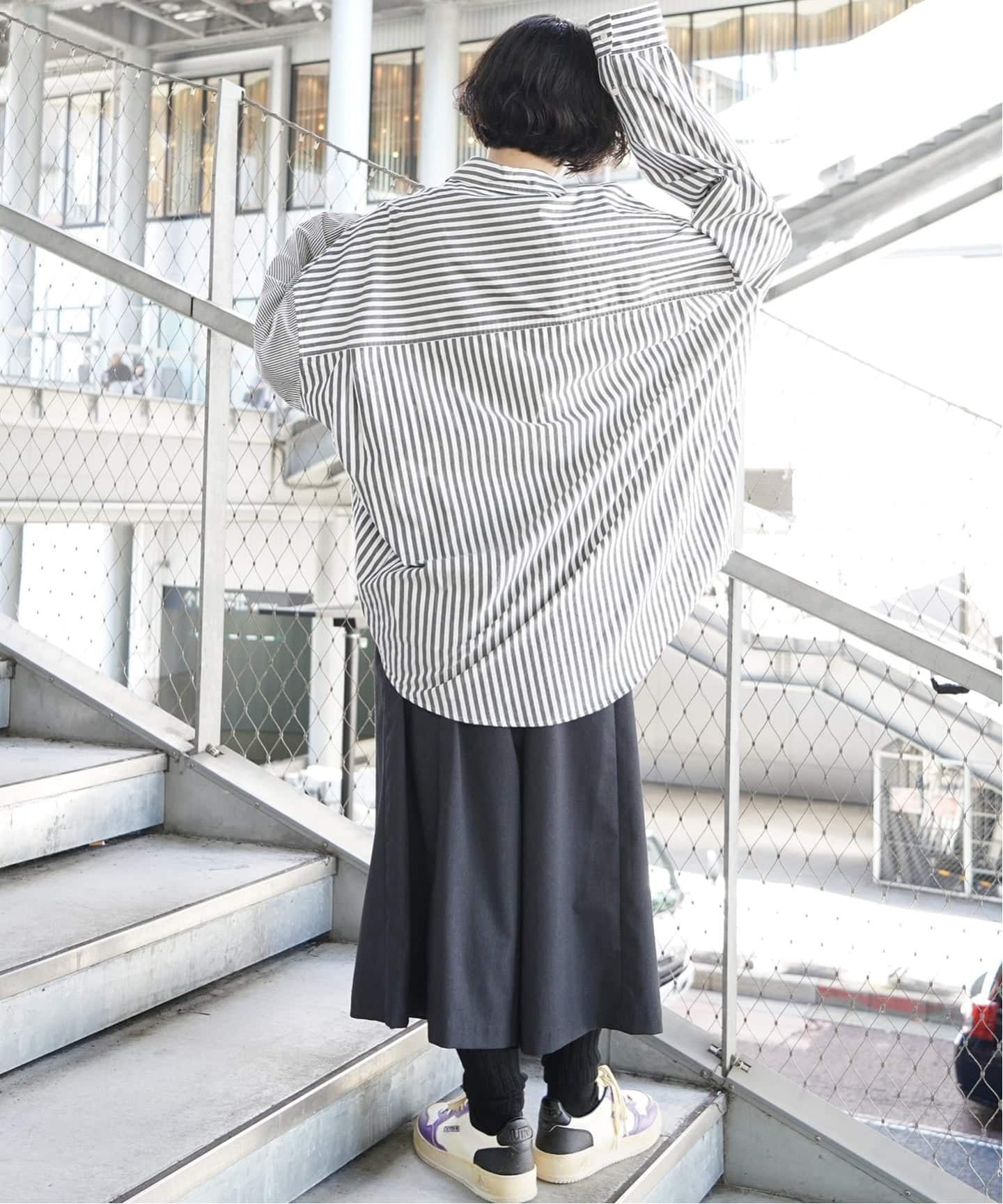 ジャーナルスタンダード コットンストライプコンビシャツ（シャツ／ブラウス）｜journal