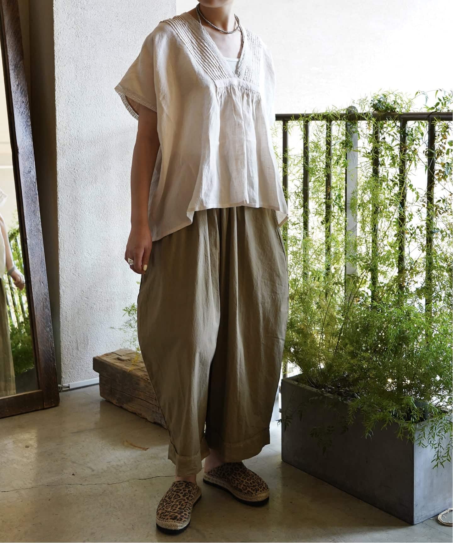 SOIL 】LINEN FRENCH/SL V-NECK PULL（シャツ／ブラウス）｜journal