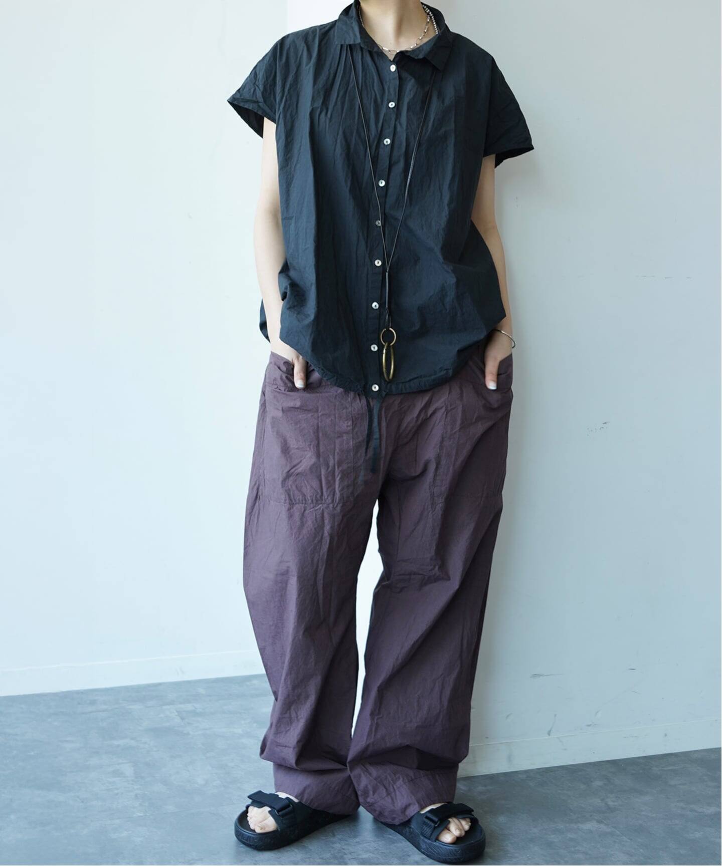 シャツ/ブラウス(半袖/袖なし) album di famiglia SHORT SLEEVELESS SHIRT Album Di Famiglia - Short Sleeveless Shirt TC Black