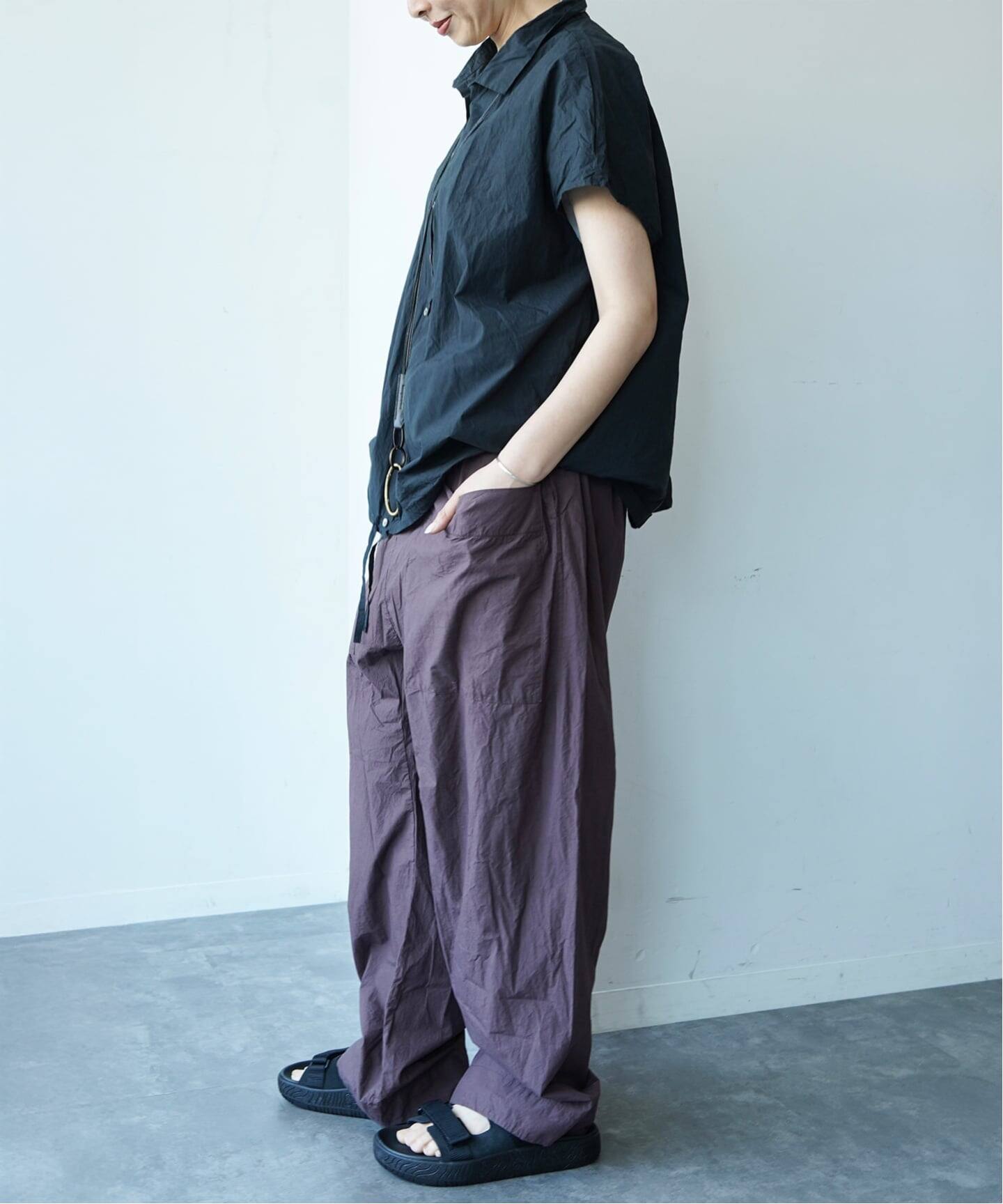 album di famiglia】SHORT SLEEVELESS SHIRT（シャツ／ブラウス