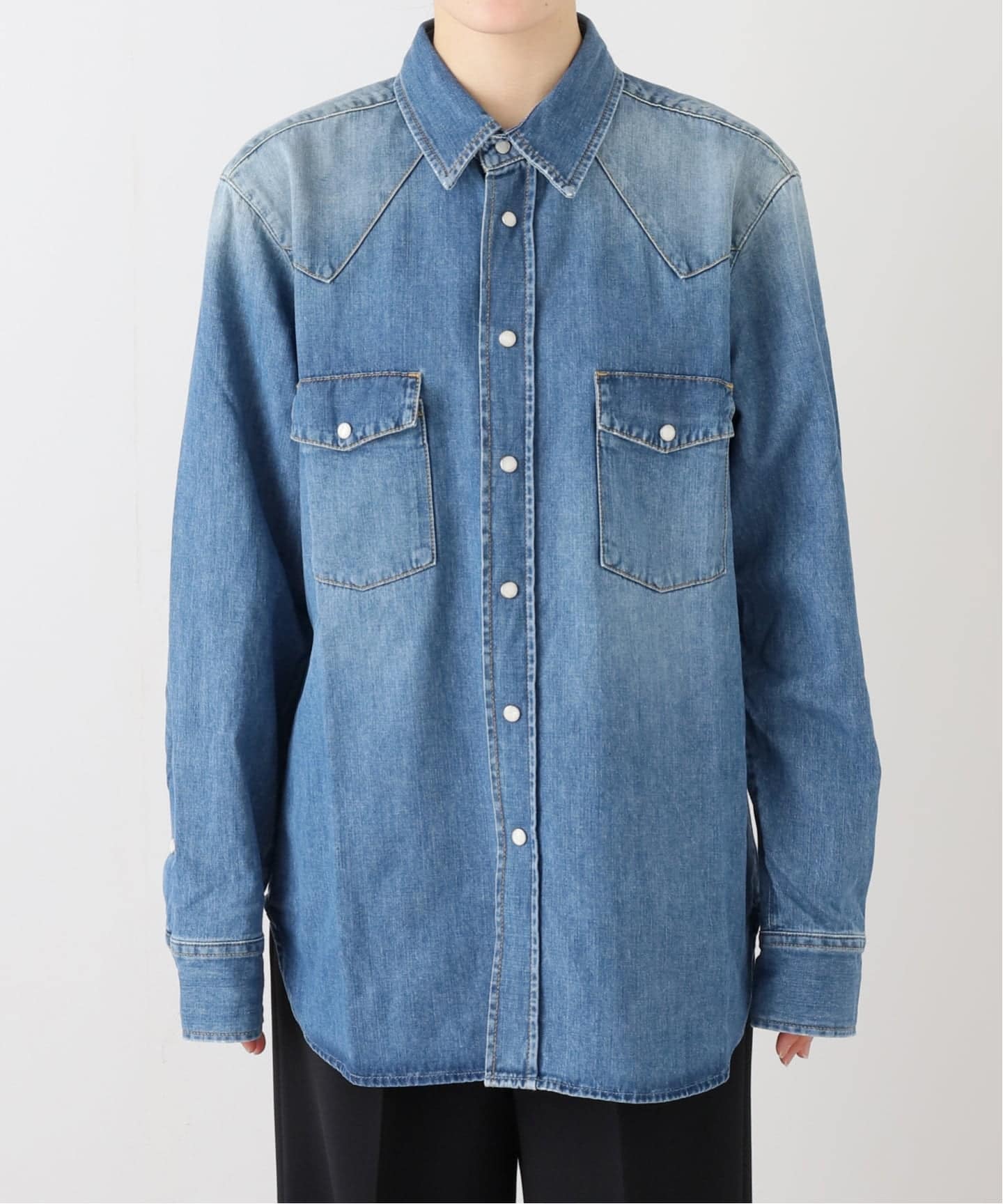 【jnhearts】Denim Logo shirts デニムシャツ 6397 】DENIM WESTERN SHIRT（シャツ／ブラウス）｜journal standard