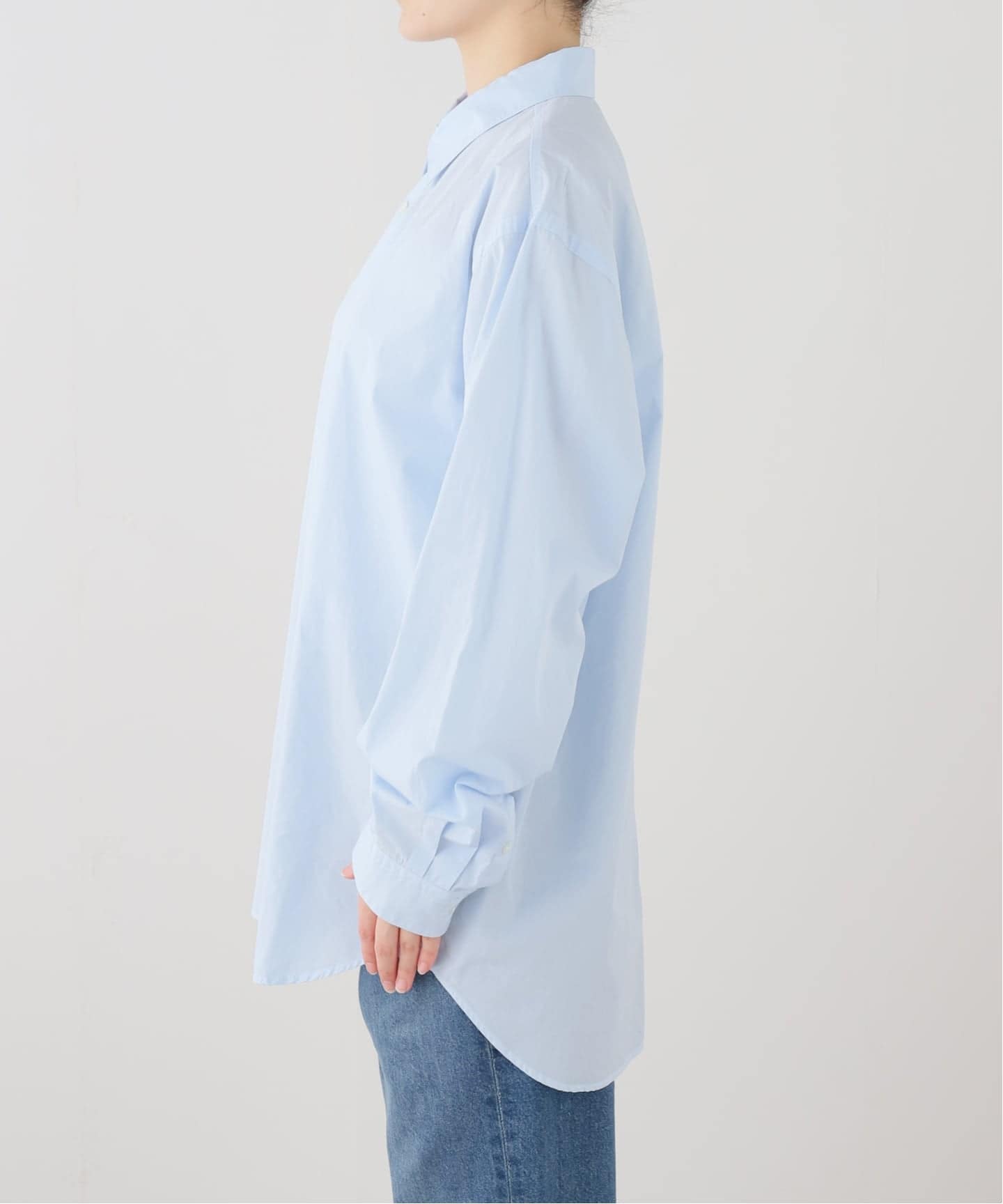 ATON】SHRINK COTTON LAWN OVERSIZED SHIRT（シャツ／ブラウス