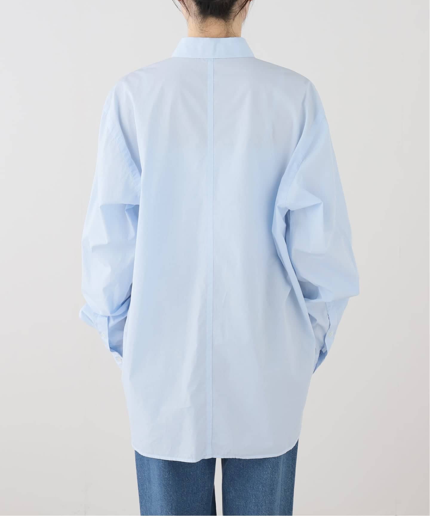 ATON】SHRINK COTTON LAWN OVERSIZED SHIRT（シャツ／ブラウス