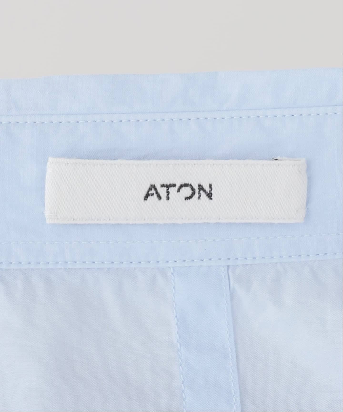 ATON】SHRINK COTTON LAWN OVERSIZED SHIRT（シャツ／ブラウス