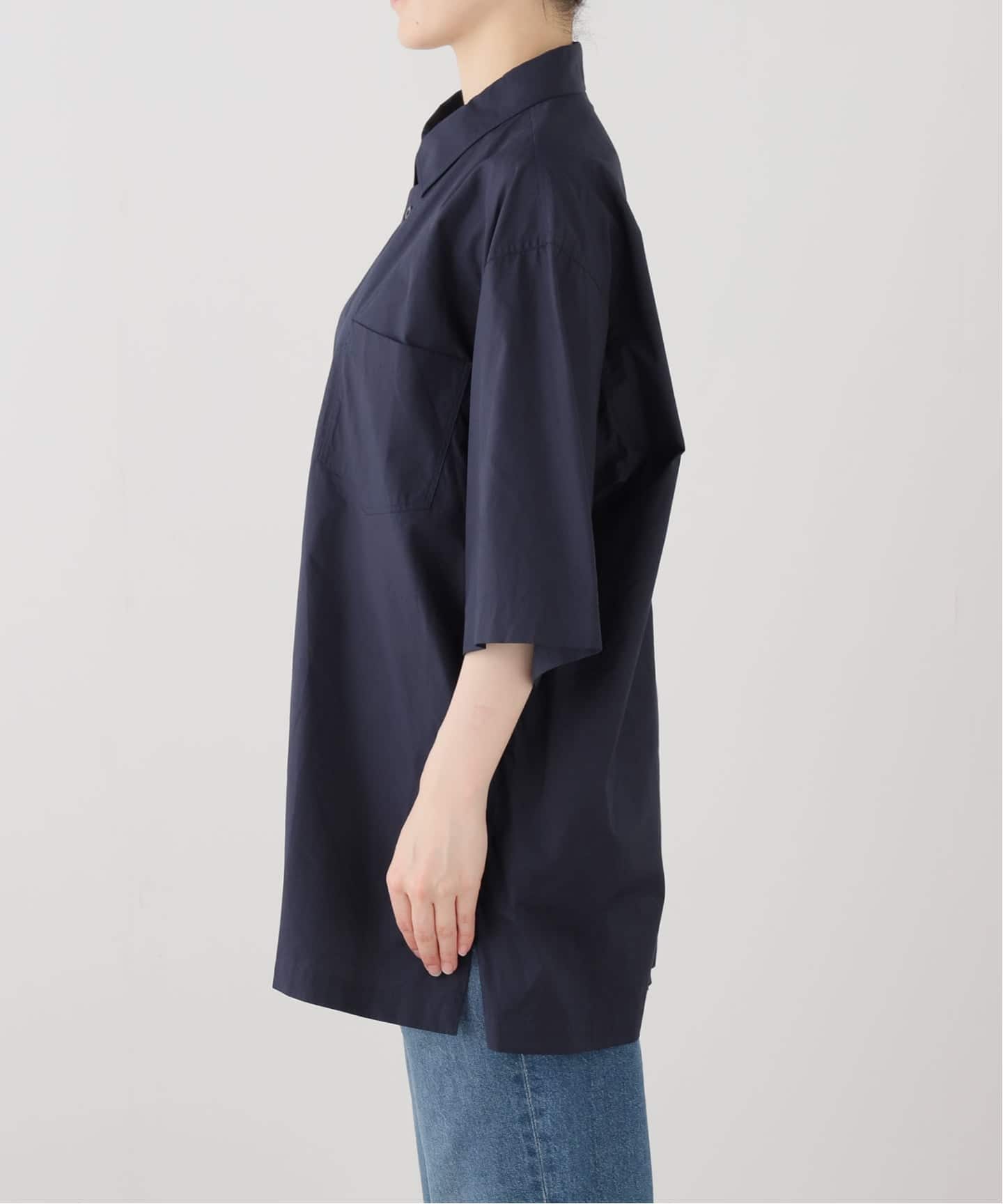 ATON】SUVIN BROAD WASHED HALF SLEEVE SHIR（シャツ／ブラウス