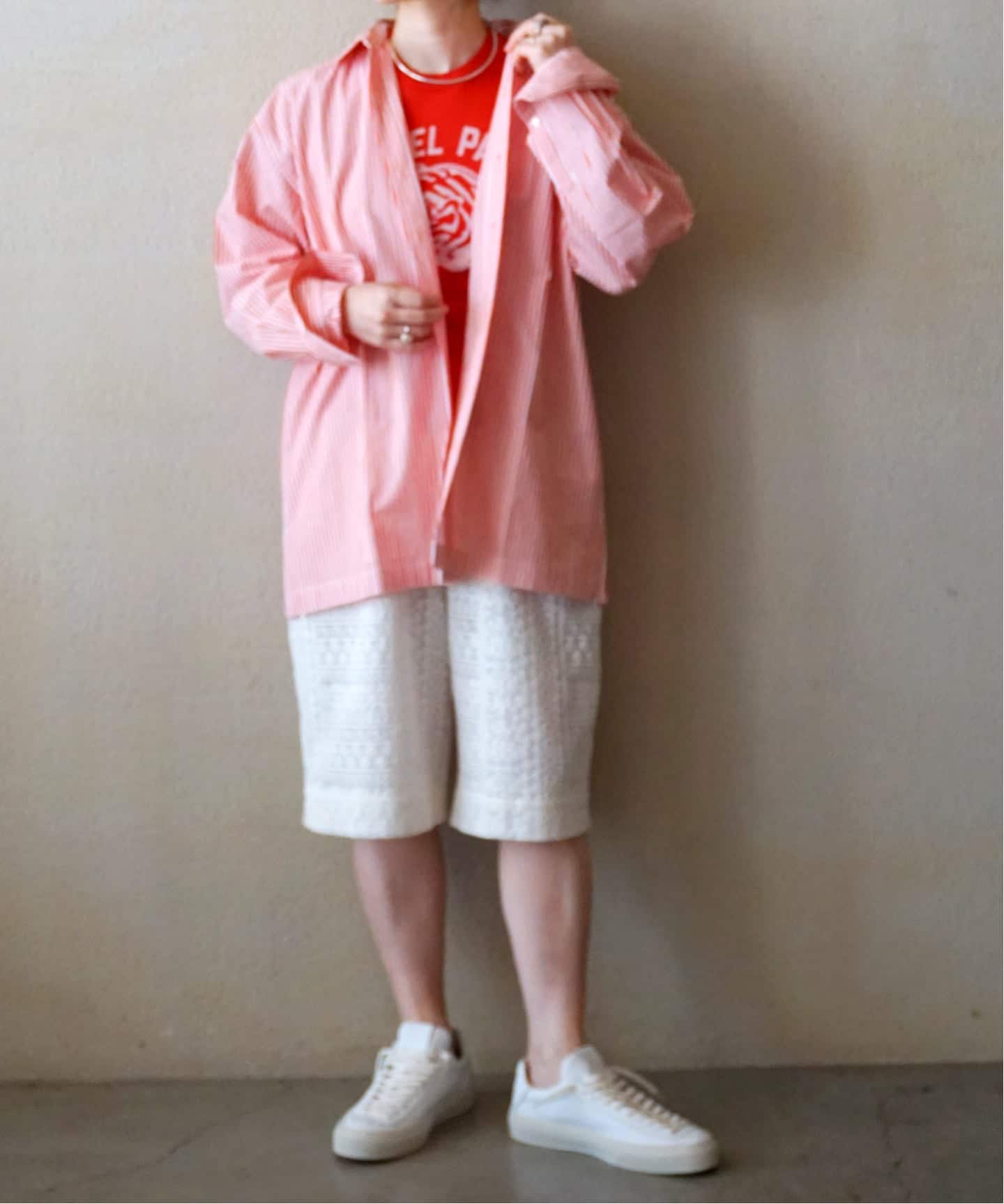VAS-Y LENTEMENT】 POPLIN STRIPE REGULAR COL（シャツ／ブラウス