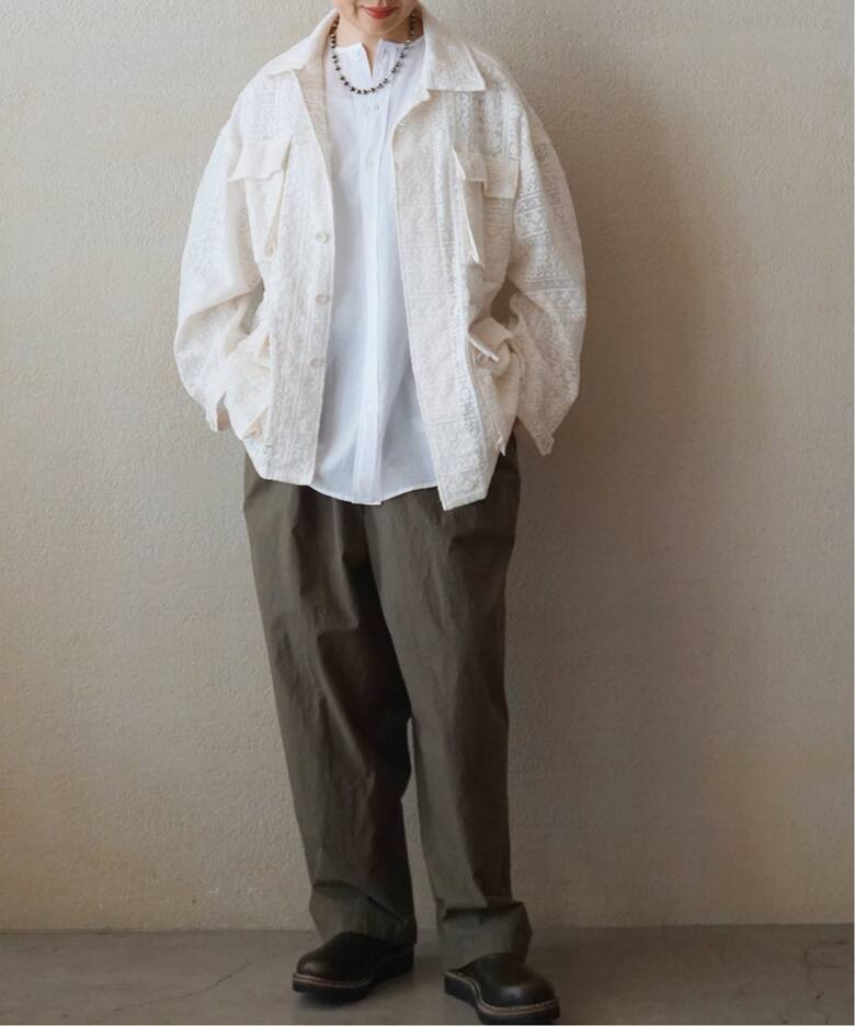 VAS-Y LENTEMENT】CREW-NECK OVERSIZED SHIRT（シャツ／ブラウス 