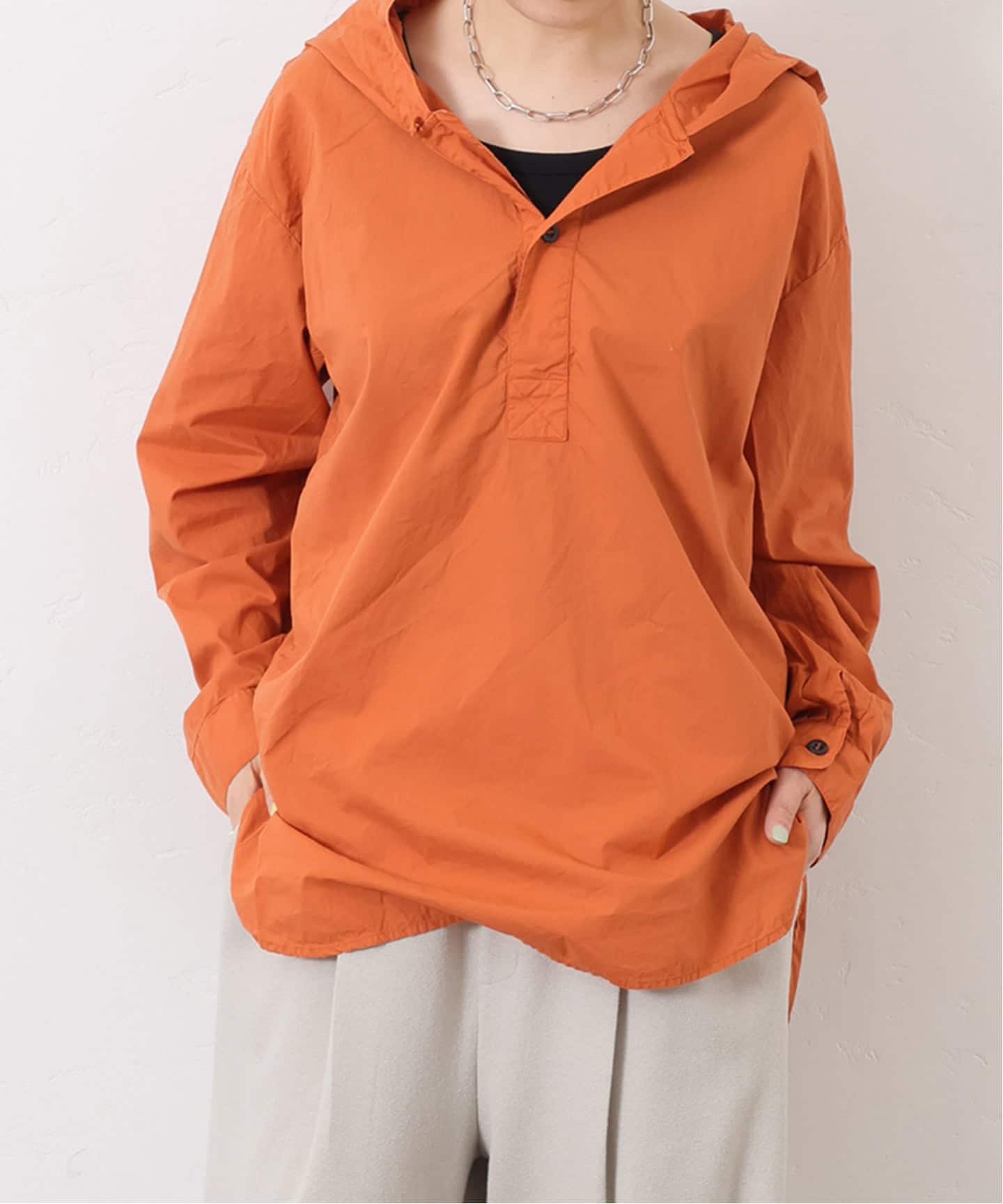【HTS】COTTON LINEN HOODED PULL SHIRT HTS】 COTTON HOODED PULL（シャツ／ブラウス）｜journal standard