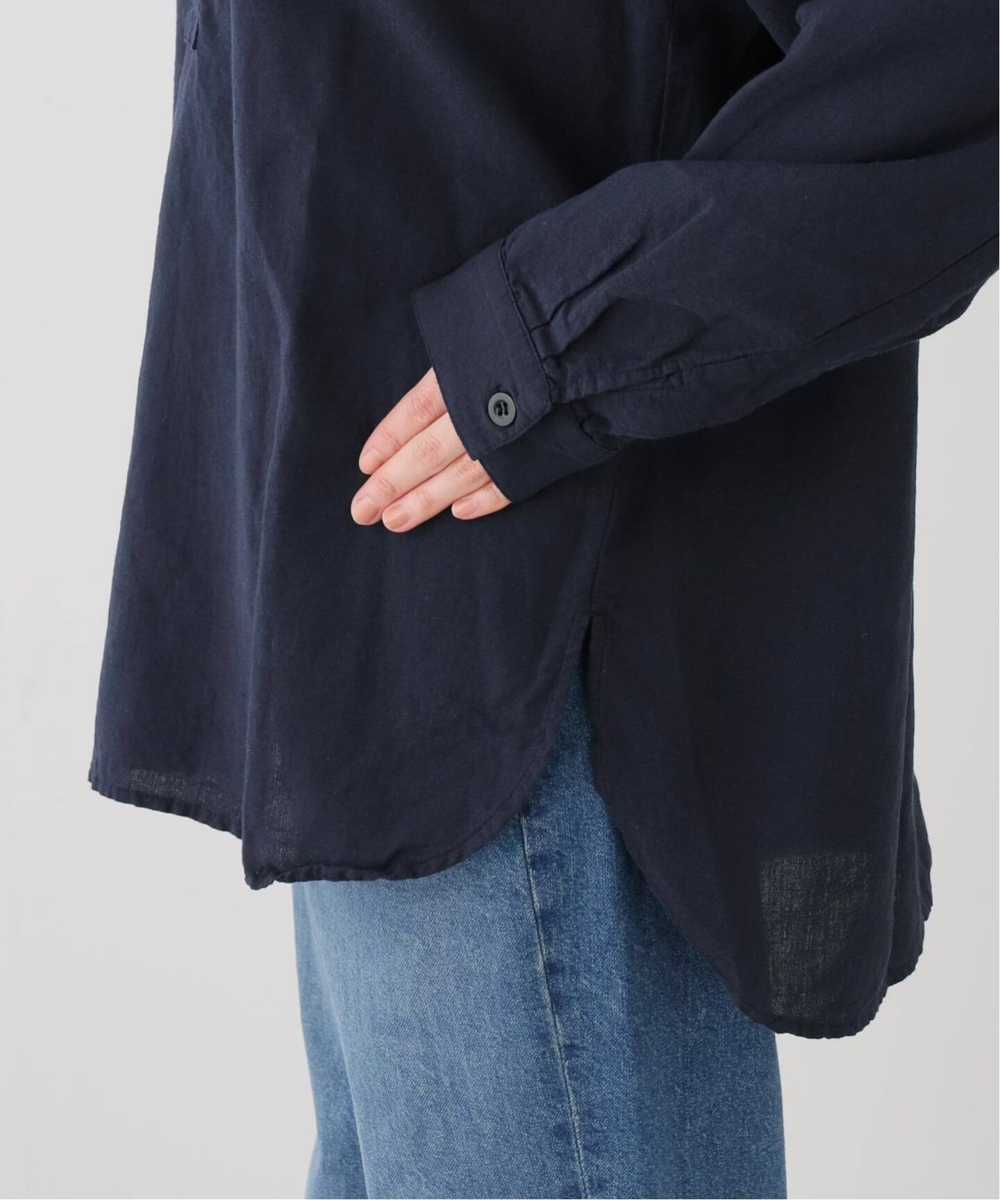 HTS】COTTON LINEN HENRY NECK（シャツ／ブラウス）｜journal standard