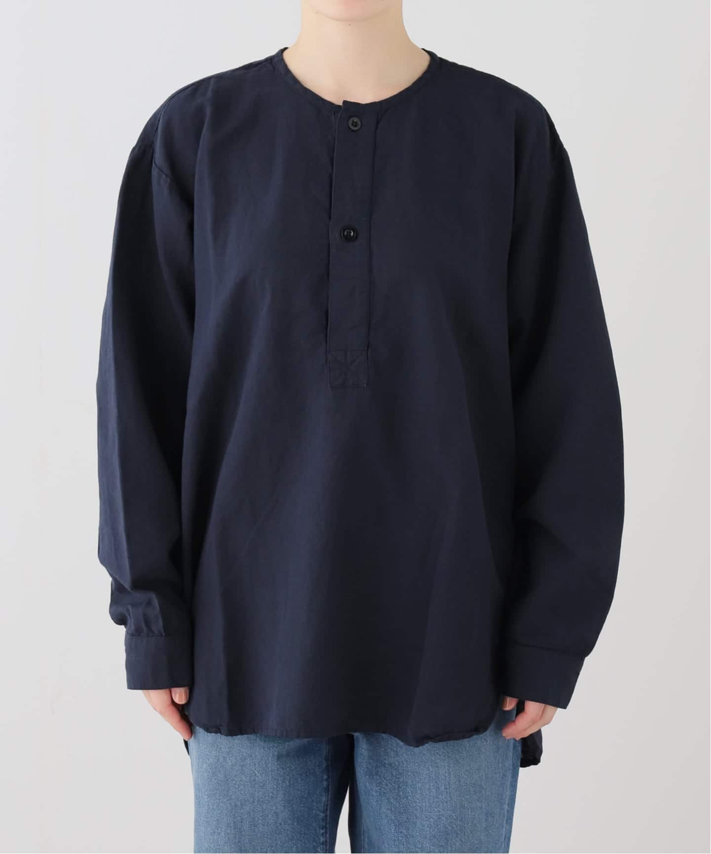 新品・未使用・タグ付き Deuxieme Classe COTTON HENRY HTS】COTTON LINEN HENRY NECK（シャツ／ブラウス）｜journal standard