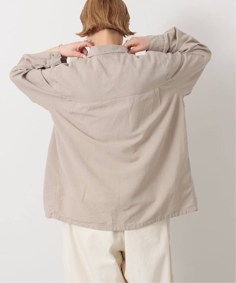 HTS】COTTON LINEN ONE-UP COLLAR SHIRT（シャツ／ブラウス）｜journal 