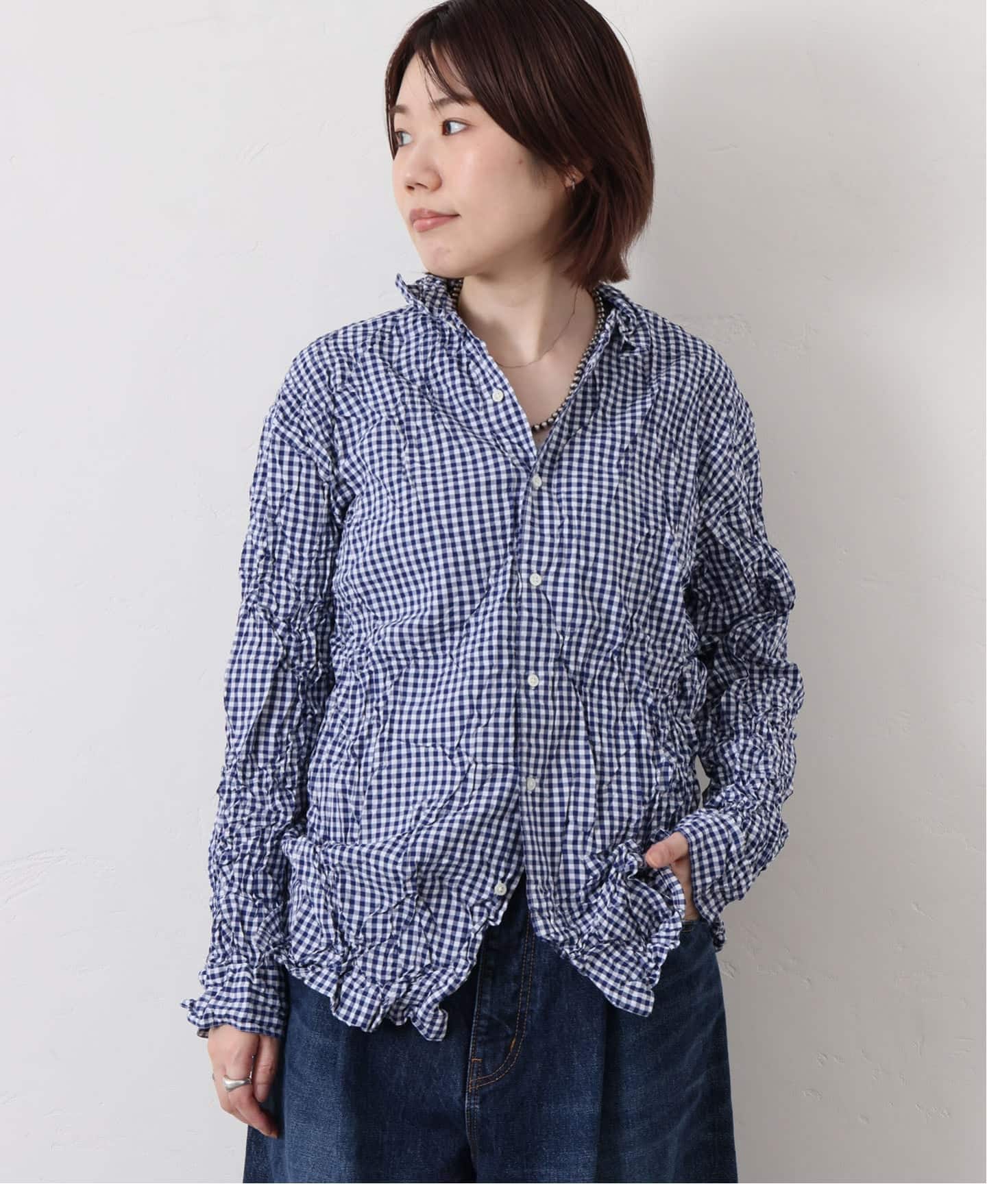 journal standard luxe ギンガムチェック 長袖シャツ 予約》【VAS-Y LENTEMENT】GINGHAM CHECK SHIRTSGINGHAM CHECK SHIRTS