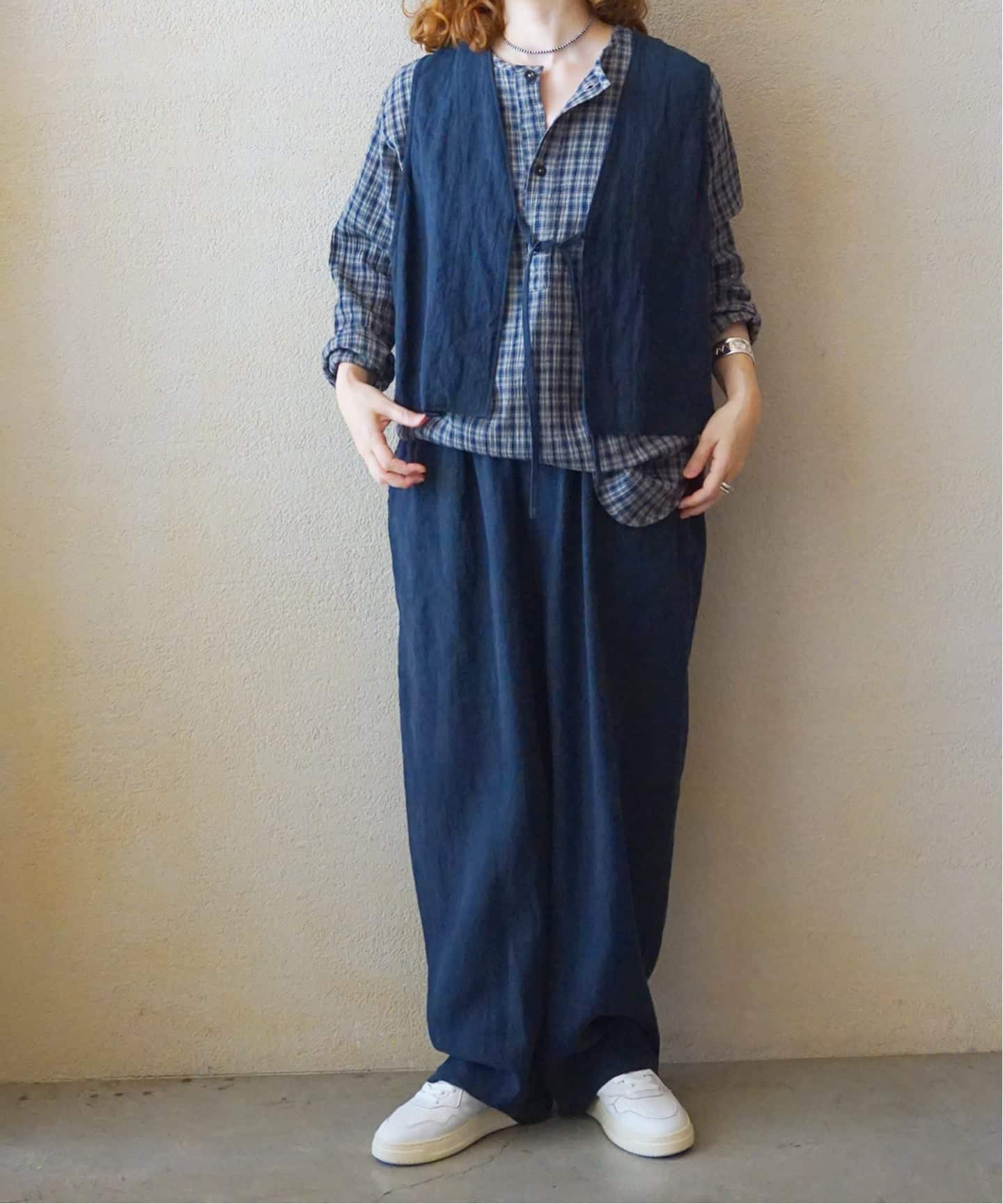 HTS】COTTON CHECK HENRY NECK（シャツ／ブラウス）｜journal standard